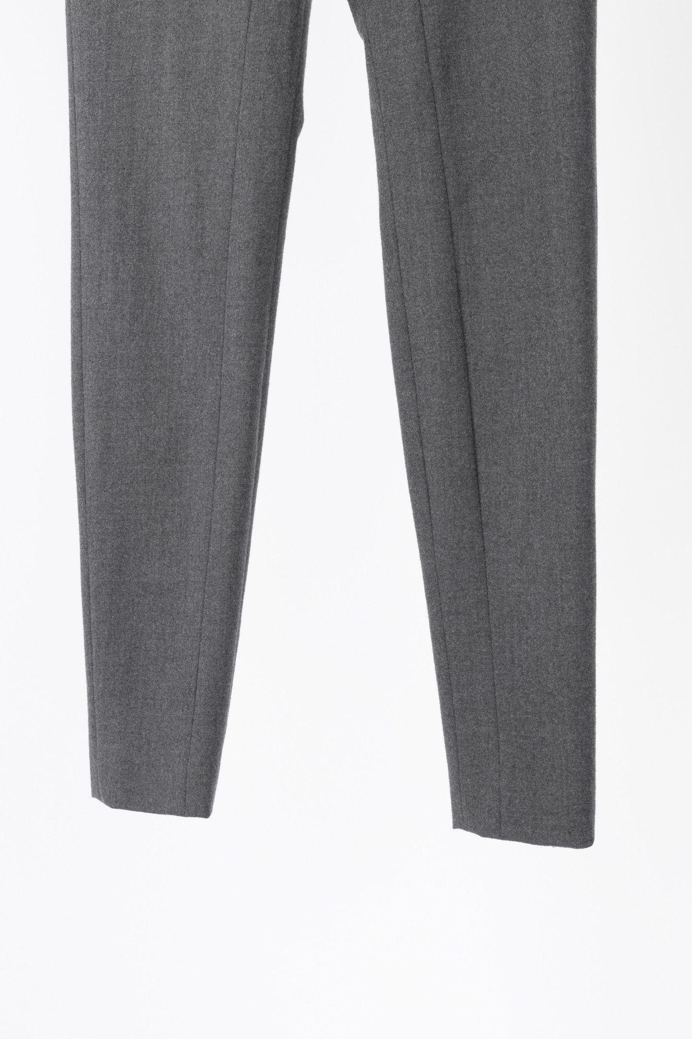 Brunello Cucinelli Brunello Cucinelli Grey Wool-Flannel Skinny Pants Size 27" / US 4 / IT 40 - 5 Thumbnail