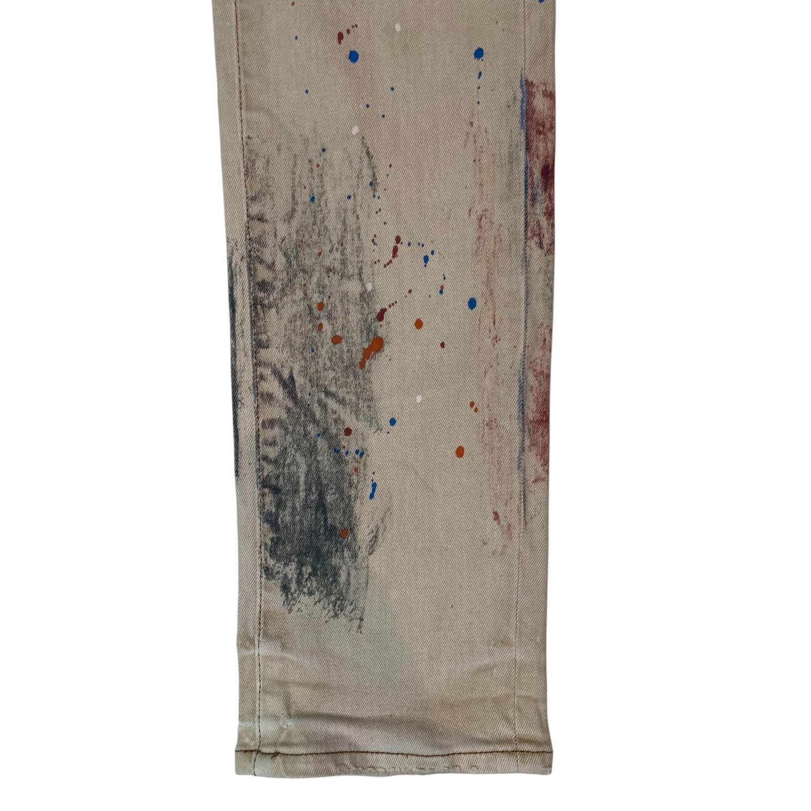 Purple Brand Purple Brand Paint Splatter Tan Jeans Size US 34 / EU 50 - 4 Thumbnail