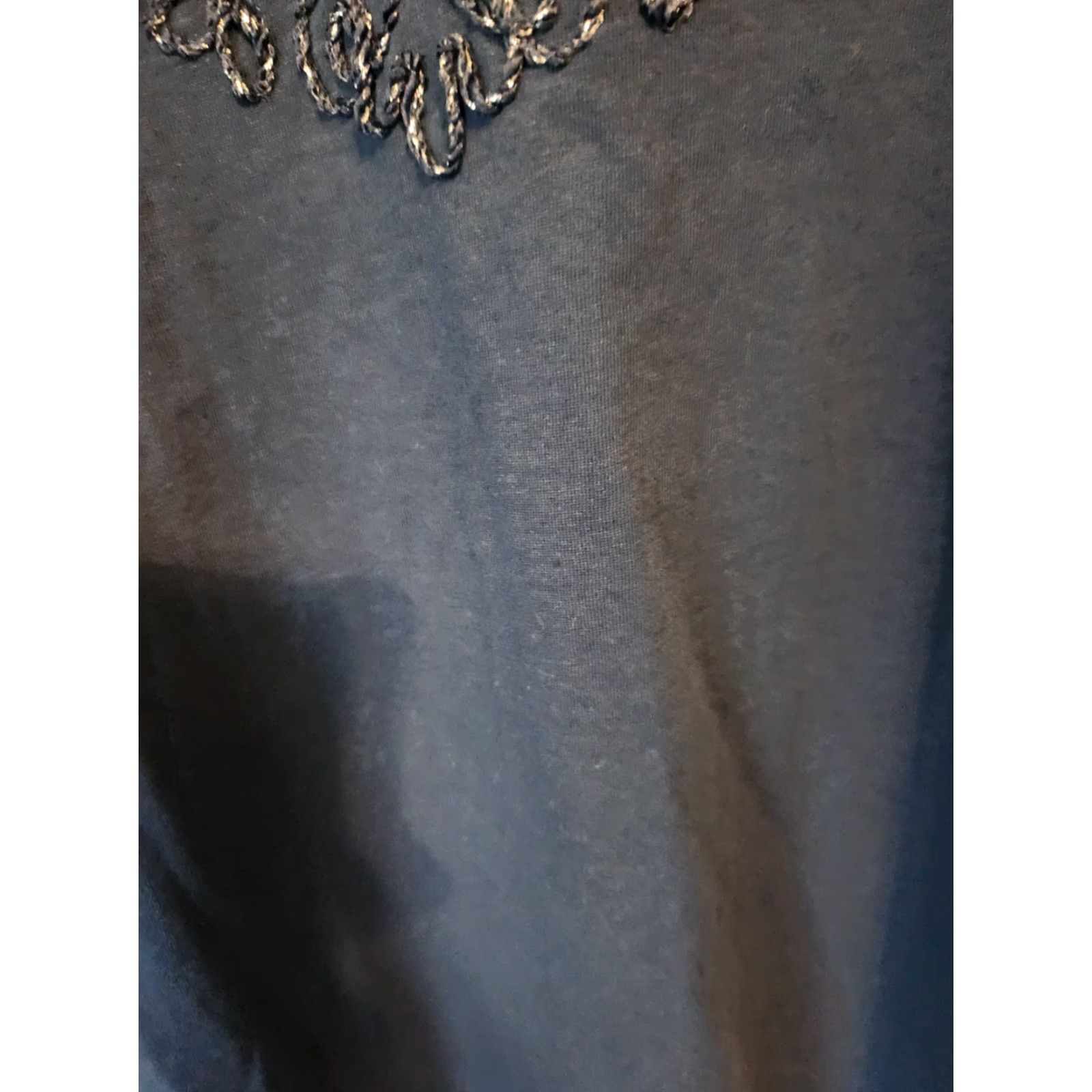 Vintage Falls Creek Blue Henley Embroidered Trim Long Sleeve Casual Shirt 4X Plus Womens Size XXL / US 16-18 / IT 52-54 - 3 Thumbnail