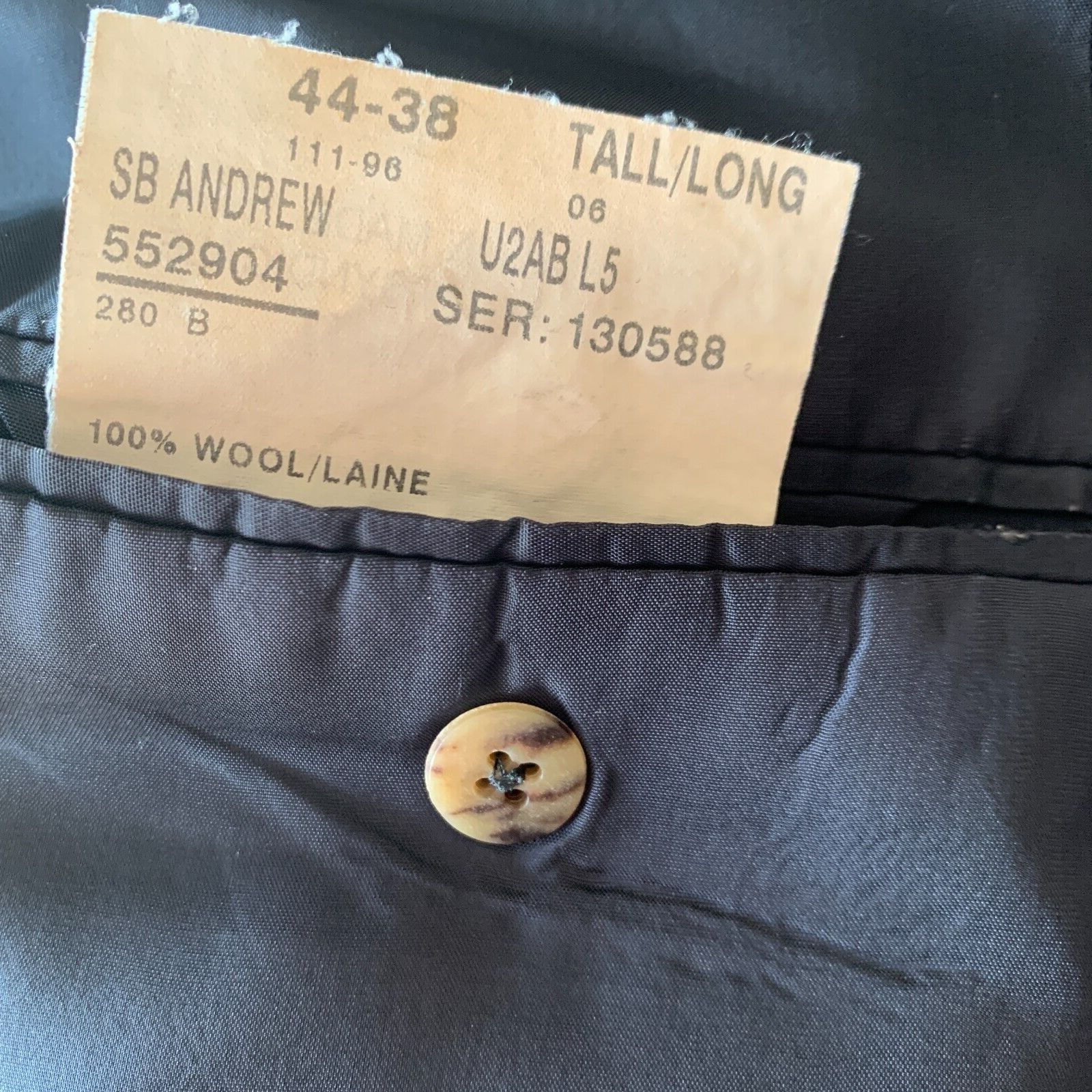 Samuelsohn Samuelsohn Blazer Men's Size 44L TALL Navy Wool Union Made S Size 44L - 10 Thumbnail