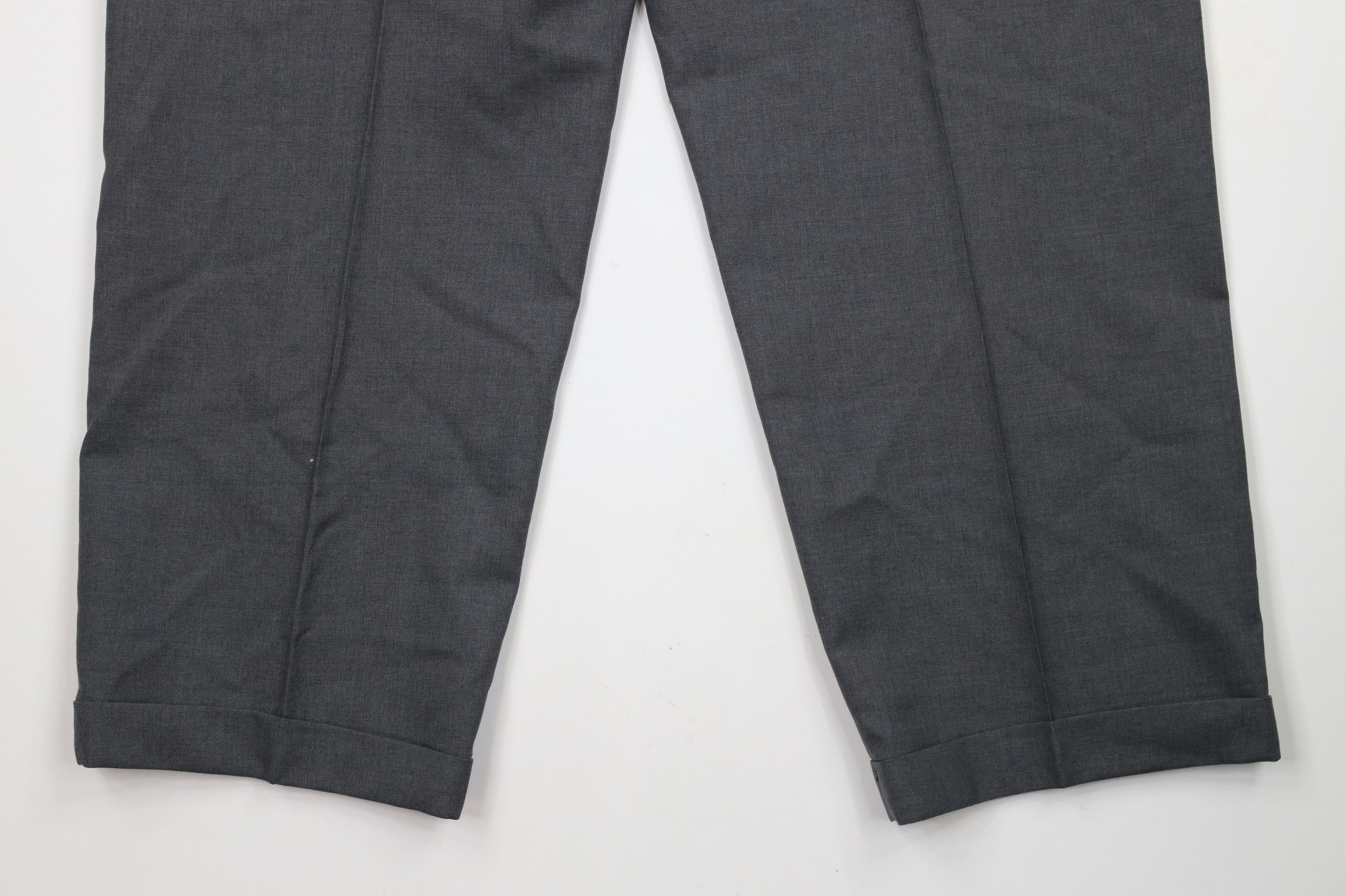 Vintage Vintage 70s Streetwear Cuffed Wide Leg Chino Pants Gray Size US 34 / EU 50 - 13 Thumbnail