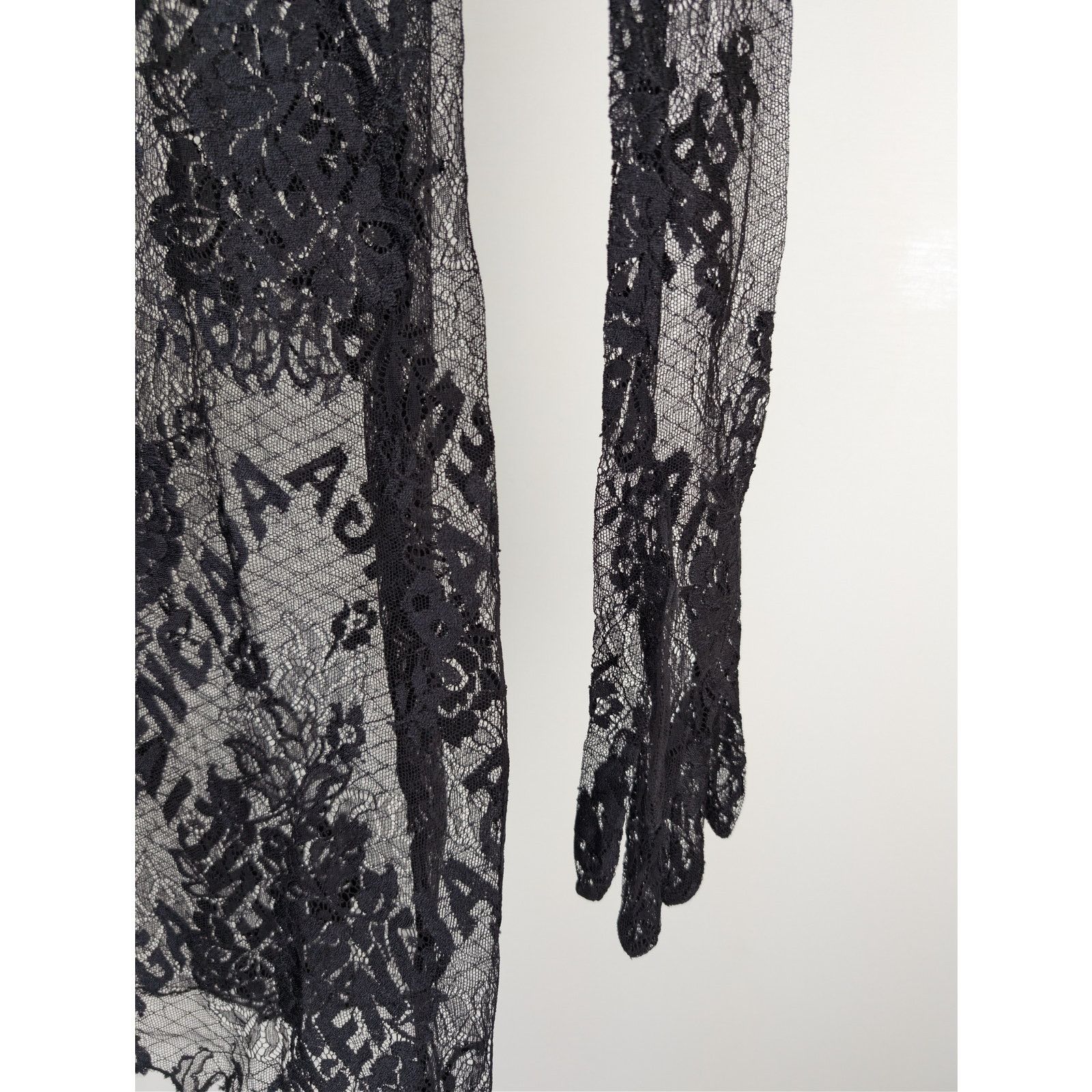 Balenciaga o1rshd1 Glove Dress Stretch Lace in Black Size S / US 4 / IT 40 - 13 Thumbnail