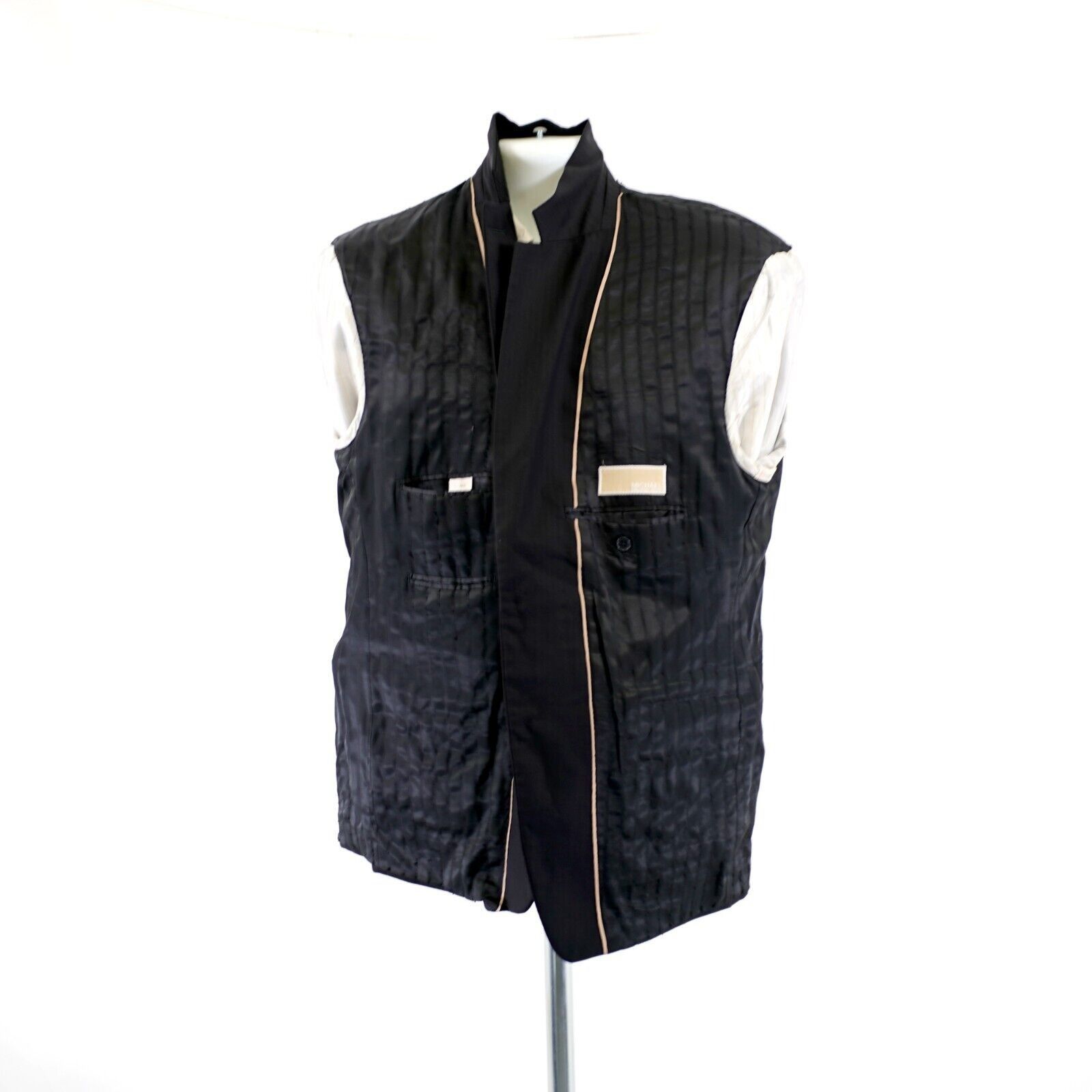 Michael Kors Michael Kors Textured Striped Wool Black 40S Or Slim 42S 2 B Size 40S - 10 Thumbnail