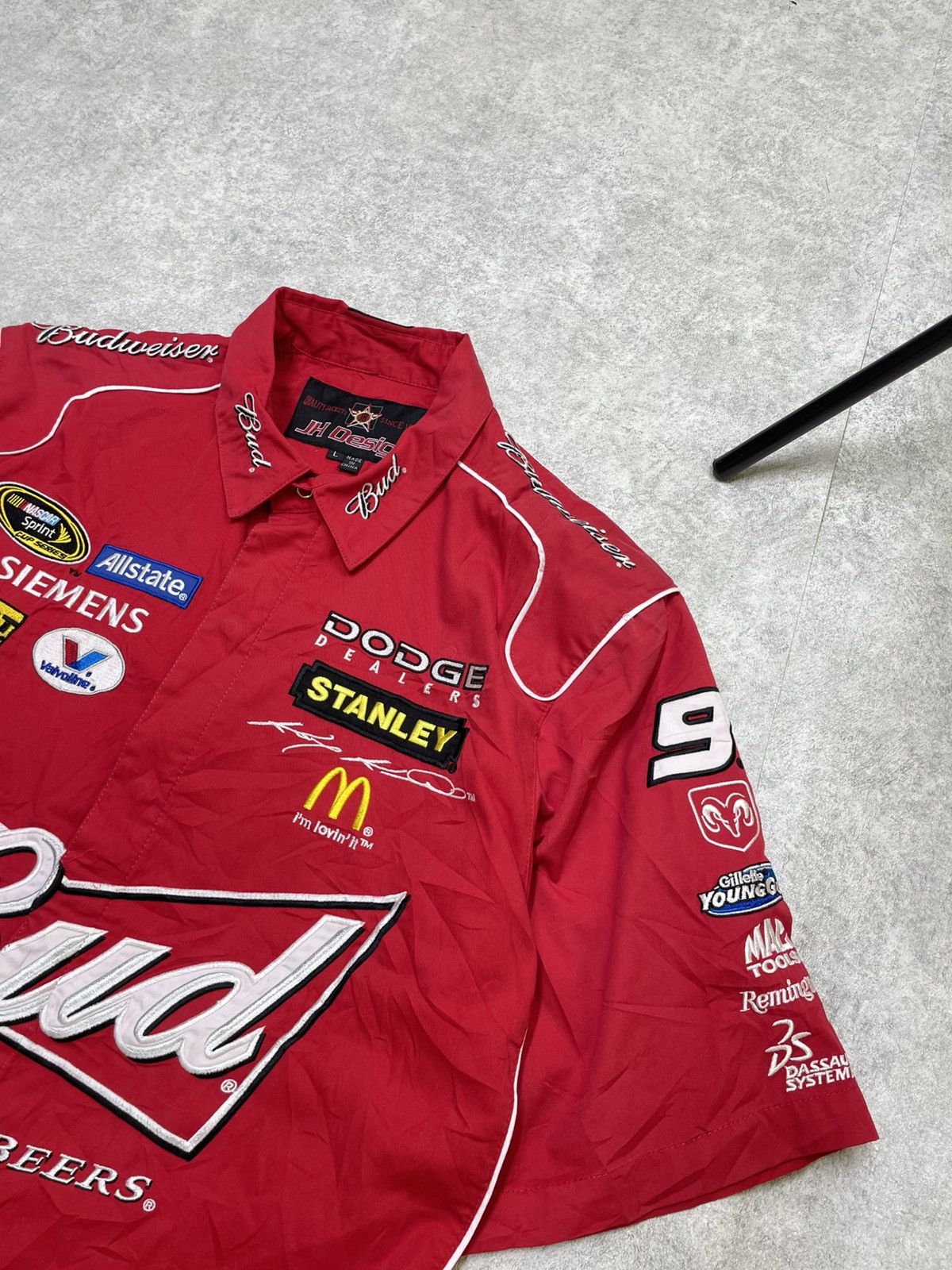 Ferrari × Jeff Hamilton × NASCAR Jeff Hamilton Budweiser Racing Jacket — Bold NASCAR Style Size US L / EU 52-54 / 3 - 3 Thumbnail