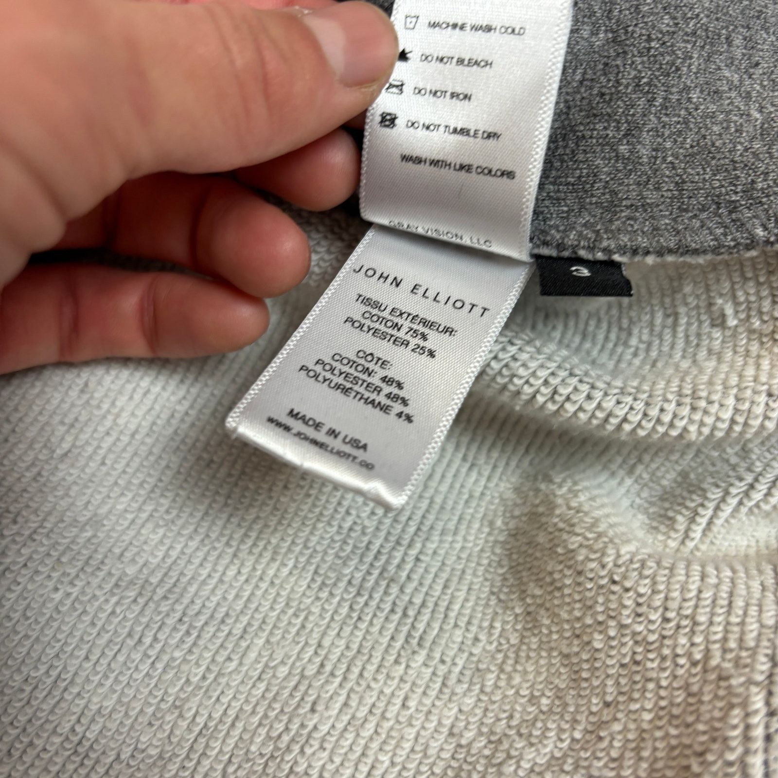 John Elliott John Elliott Gray Hoodie Sweatshirt Men's 3 / L Minimalist Size US L / EU 52-54 / 3 - 8 Thumbnail