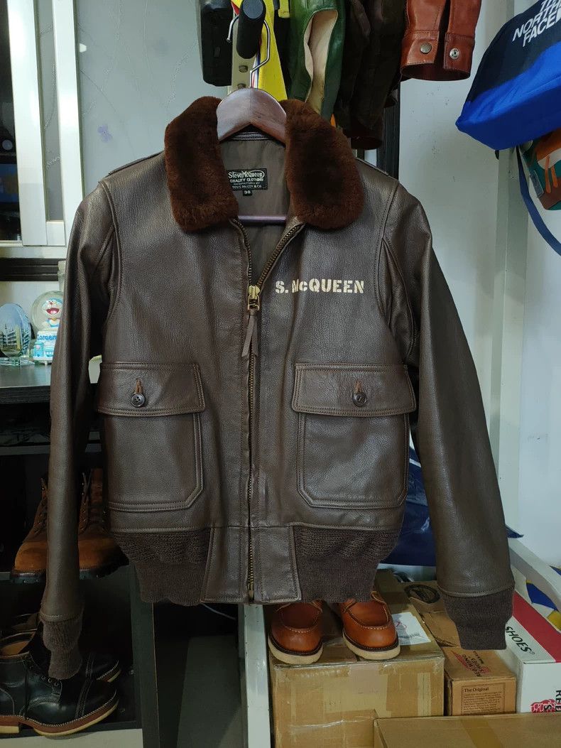 The Real McCoy's The Real McCoy'sG1 A2 Pilot's Jacket - Tea-core Goat Leathe Size US S / EU 44-46 / 1 - 1 Thumbnail