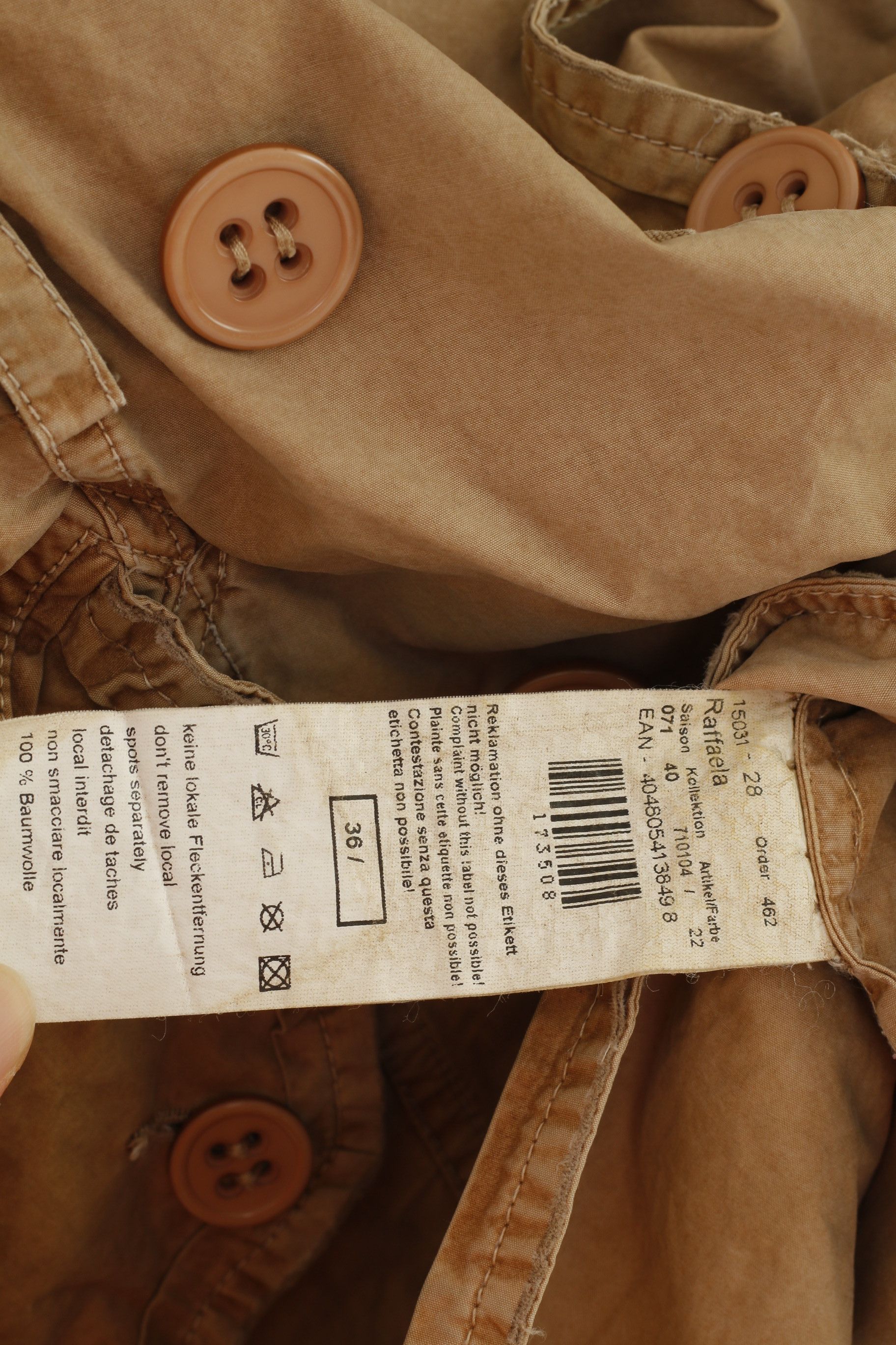 Vintage Me.Collection Women 36 S Coat Brown Double Breasted 4400 Size XS / US 0-2 / IT 36-38 - 6 Thumbnail