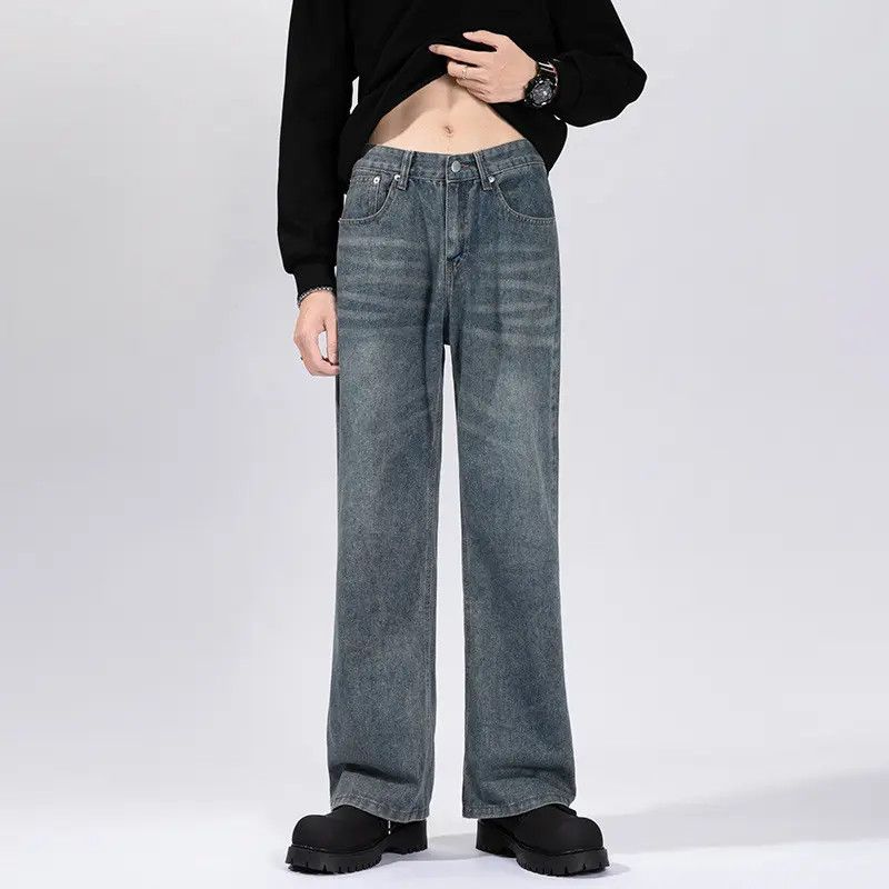 Japanese Brand × Jean Retro loose straight leg wide leg gradient jeans Size US 30 / EU 46 - 2 Thumbnail