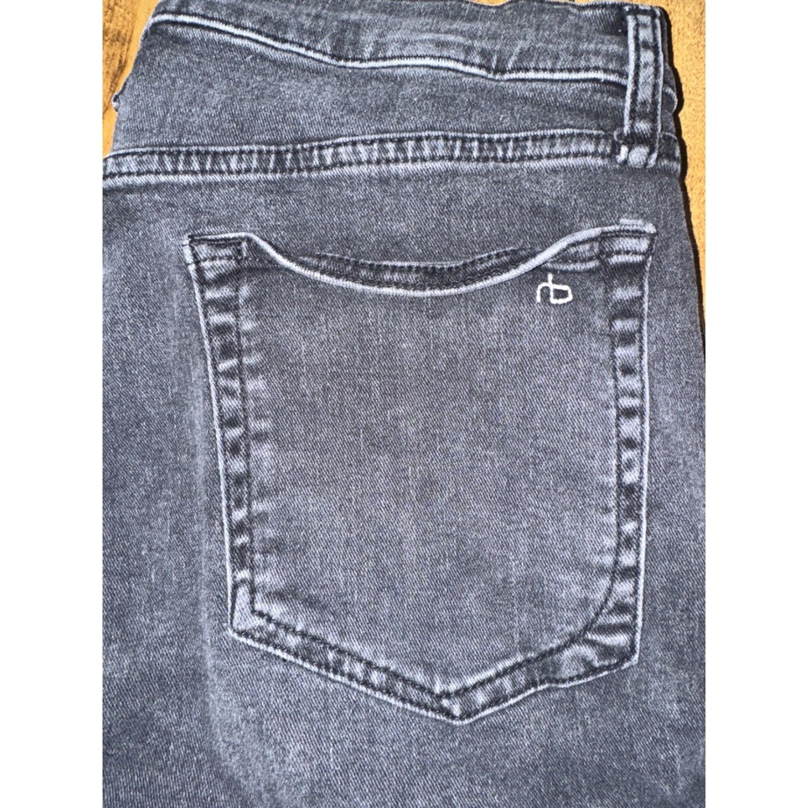 Rag & Bone Rag & Bone Skinny Jeans Black Distressed 32x30 Men's Jeans, 32 Inseam Slim Fit Distressed Knee 30 in Inseam Button Zip Regular 32x30 Size US 32 / EU 48 - 6 Thumbnail