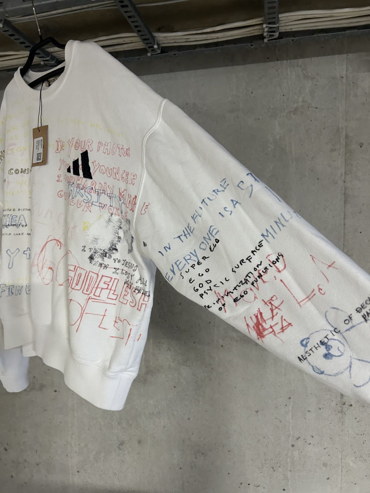 Yeezy Yeezy S5 scribble sweatshirt x Adidas x Henry A. levy Size US L / EU 52-54 / 3 - 4 Thumbnail