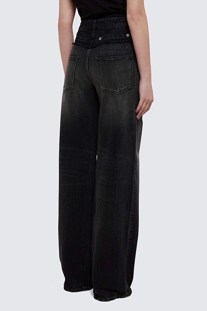 Givenchy o1gr1nt0125 Big Mix Denim Jeans in Black Size 28" / US 6 / IT 42 - 4 Thumbnail