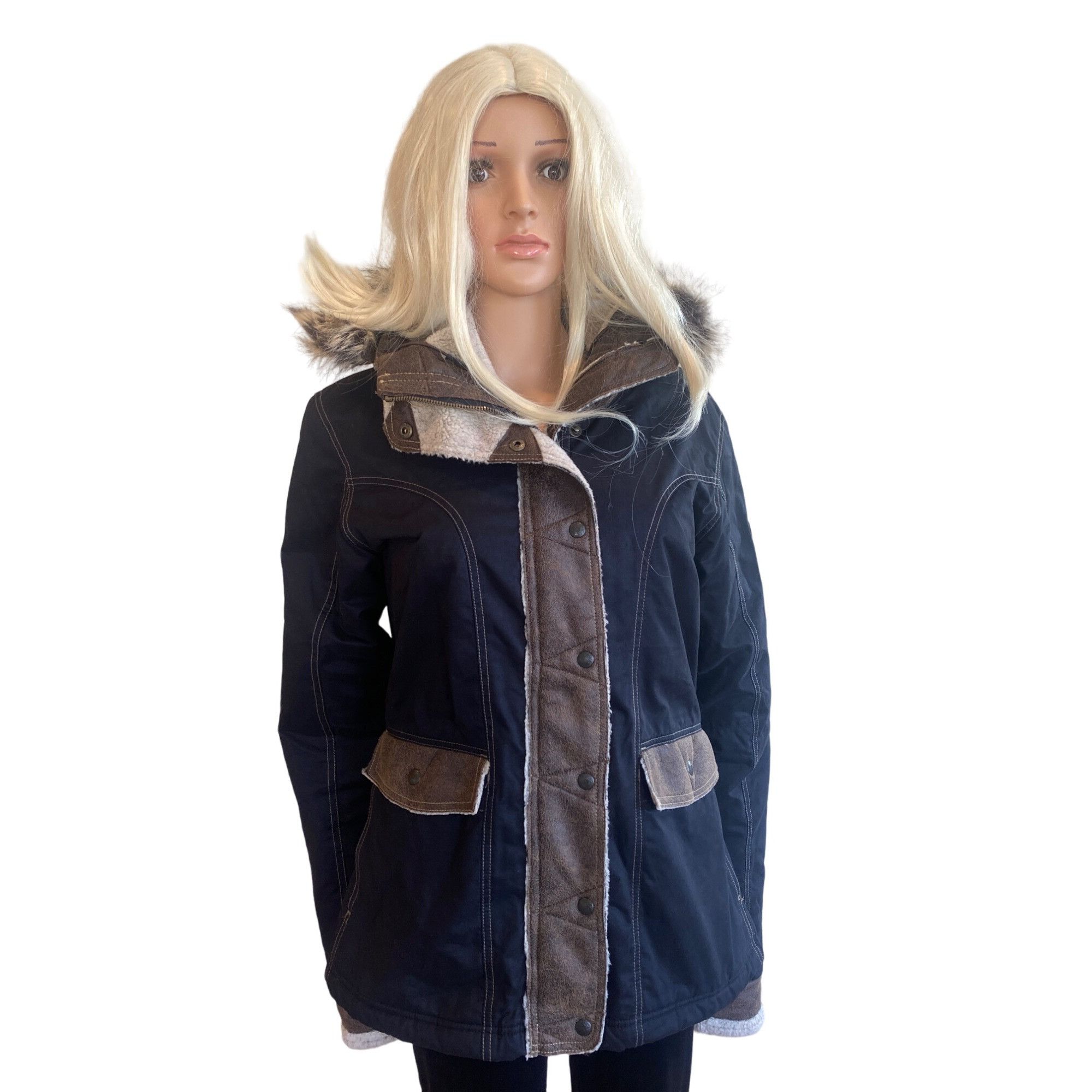 Kuhl NWT Kuhl Arktik Waxed Jacket L Faux Fur Sherling Fleece Hood Size L / US 10 / IT 46 - 14 Thumbnail