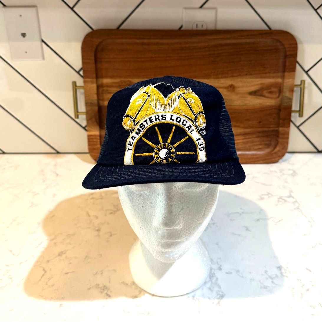 Vintage vintage 80s Teamsters Local 439 trucker snapback hat Size ONE SIZE - 1 Thumbnail