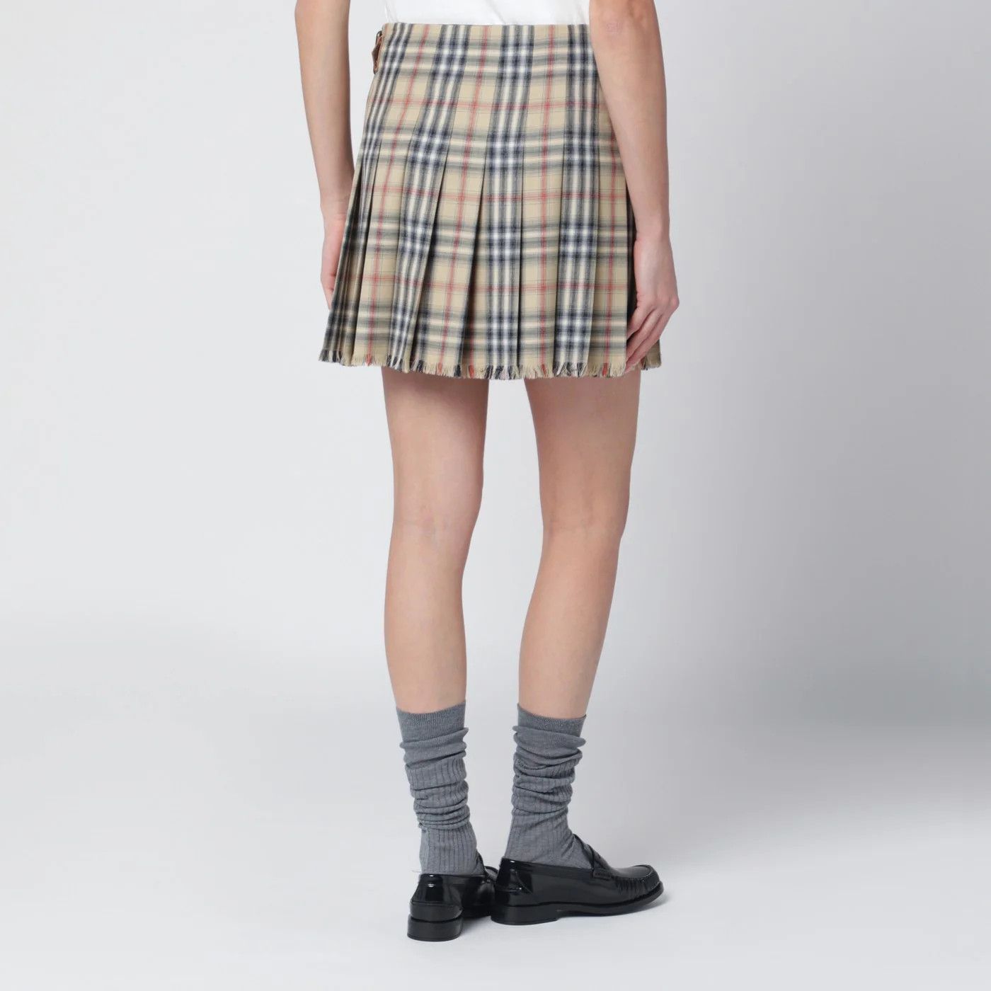 Burberry o1d2blof0426 Wool Mini Skirt in Multicolor Size 27" / US 4 / IT 40 - 3 Thumbnail