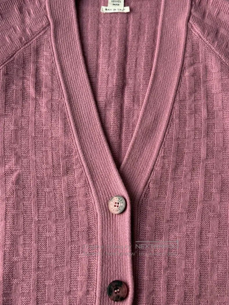 Hermes Hermes Fuchsia H Letter 100% Cashmere Cardigan Size XS / US 0-2 / IT 36-38 - 3 Thumbnail