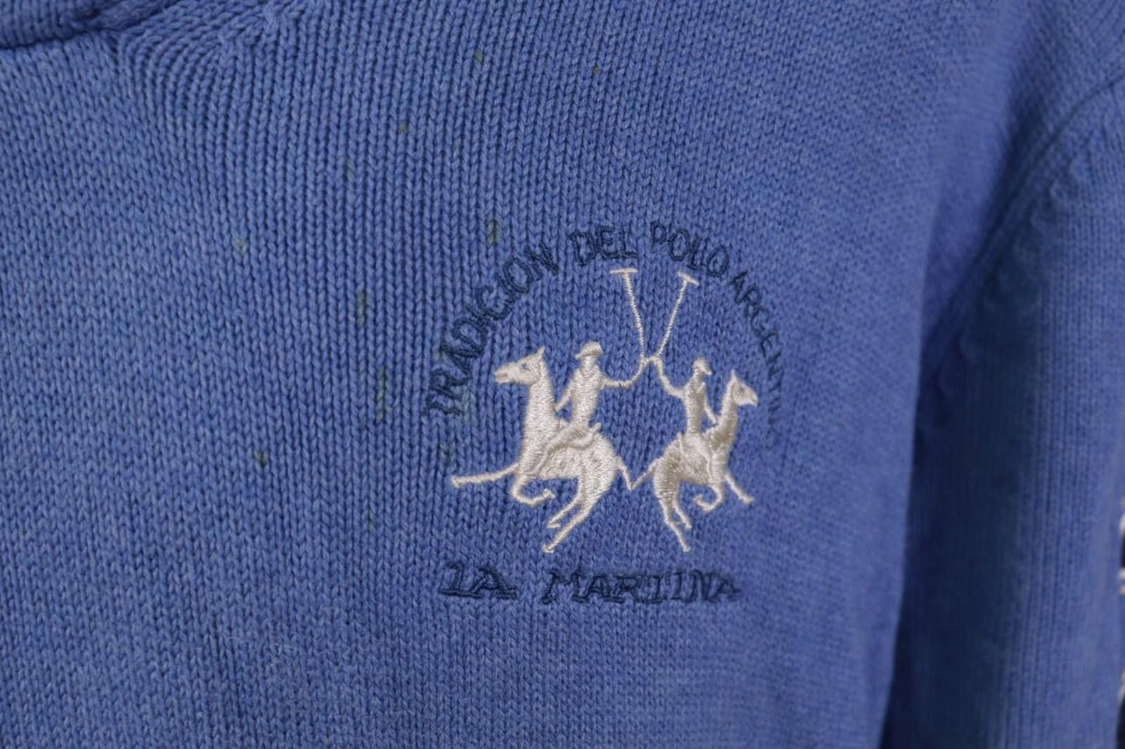 La Martina La Martina Buenos Aires Blue Knit Sweater Size 2XL / XXL Size US XXL / EU 58 / 5 - 3 Thumbnail
