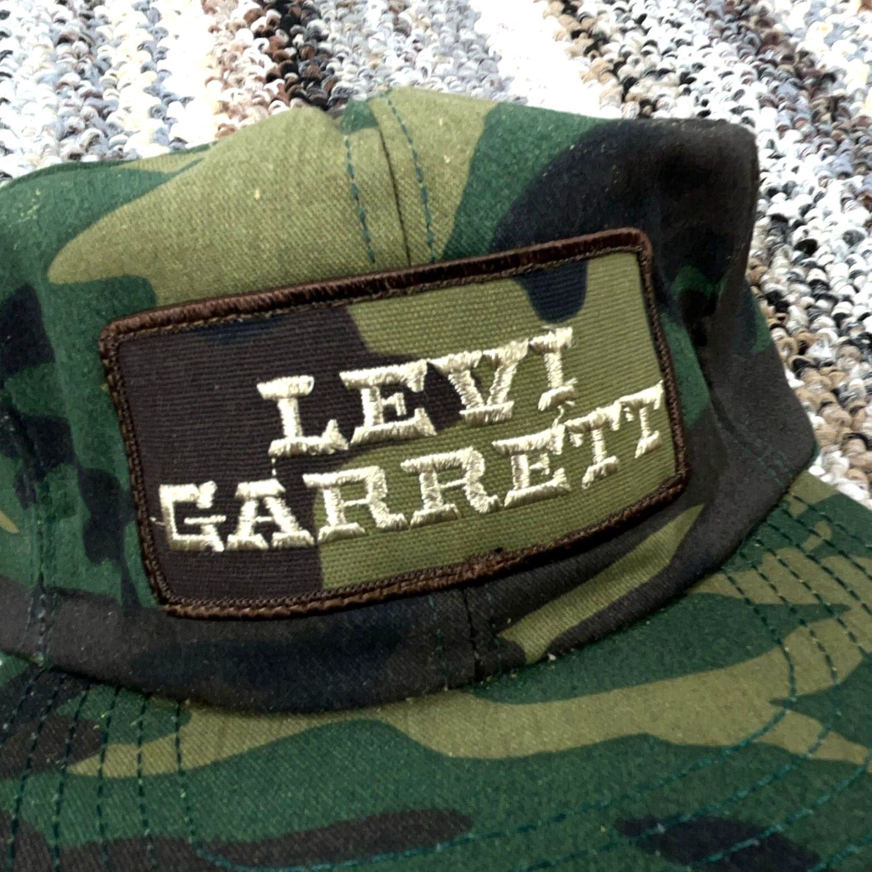Vintage VINTAGE Levi Garrett Trucker Hat Cap Snapback Camo USA Tobacco Patch 80s 90s G21 Size ONE SIZE - 4 Thumbnail