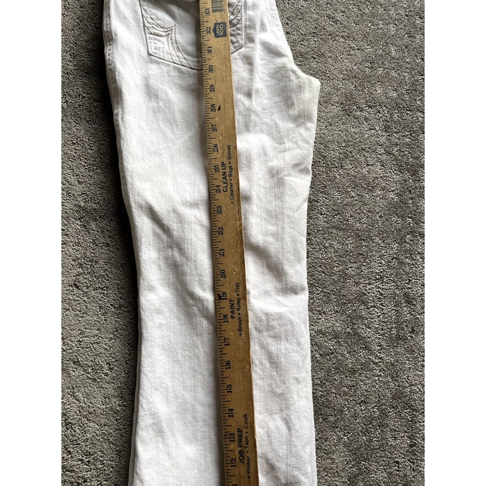 Tommy Hilfiger Tommy Jeans Women's 7 White Flare Leg Denim Size 7R Mid Rise 28X31 Jeans Size 28" / US 6 / IT 42 - 6 Thumbnail