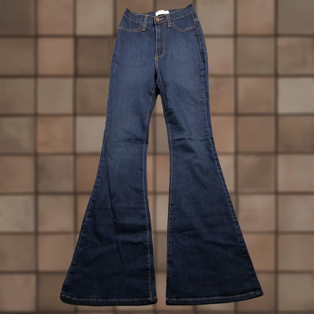 Vintage Vibrant M.I.U. Bell Bottom Jeans - High Rise Blue W25 Juniors Size 3 EUC Size 26" / US 2 / IT 38 - 1 Thumbnail