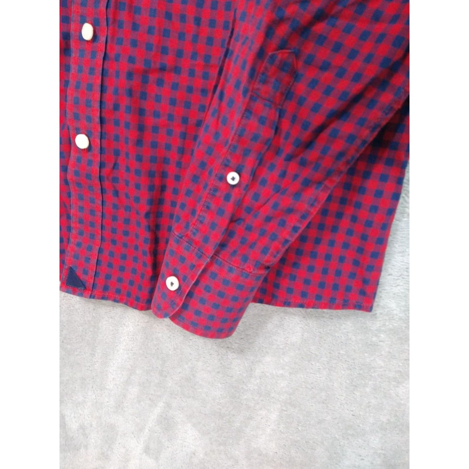 UNTUCKit UNTUCKit Shirt Mens Large Red Plaid Slim Fit Long Sleeve Button Down Cotton Size US L / EU 52-54 / 3 - 3 Thumbnail