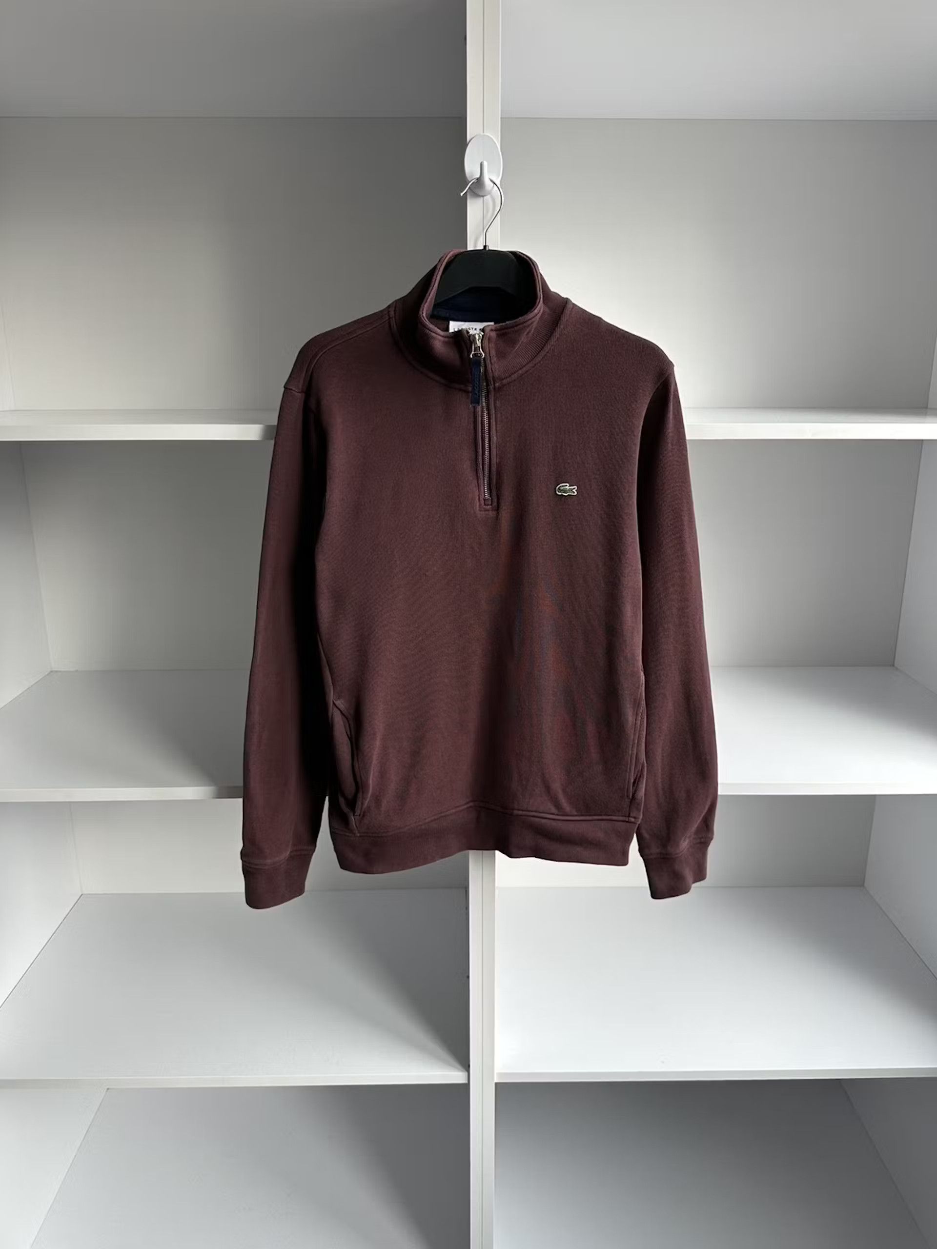 Vintage Lacoste Live Brown 1/4 Zip Old Money Sweatshirt