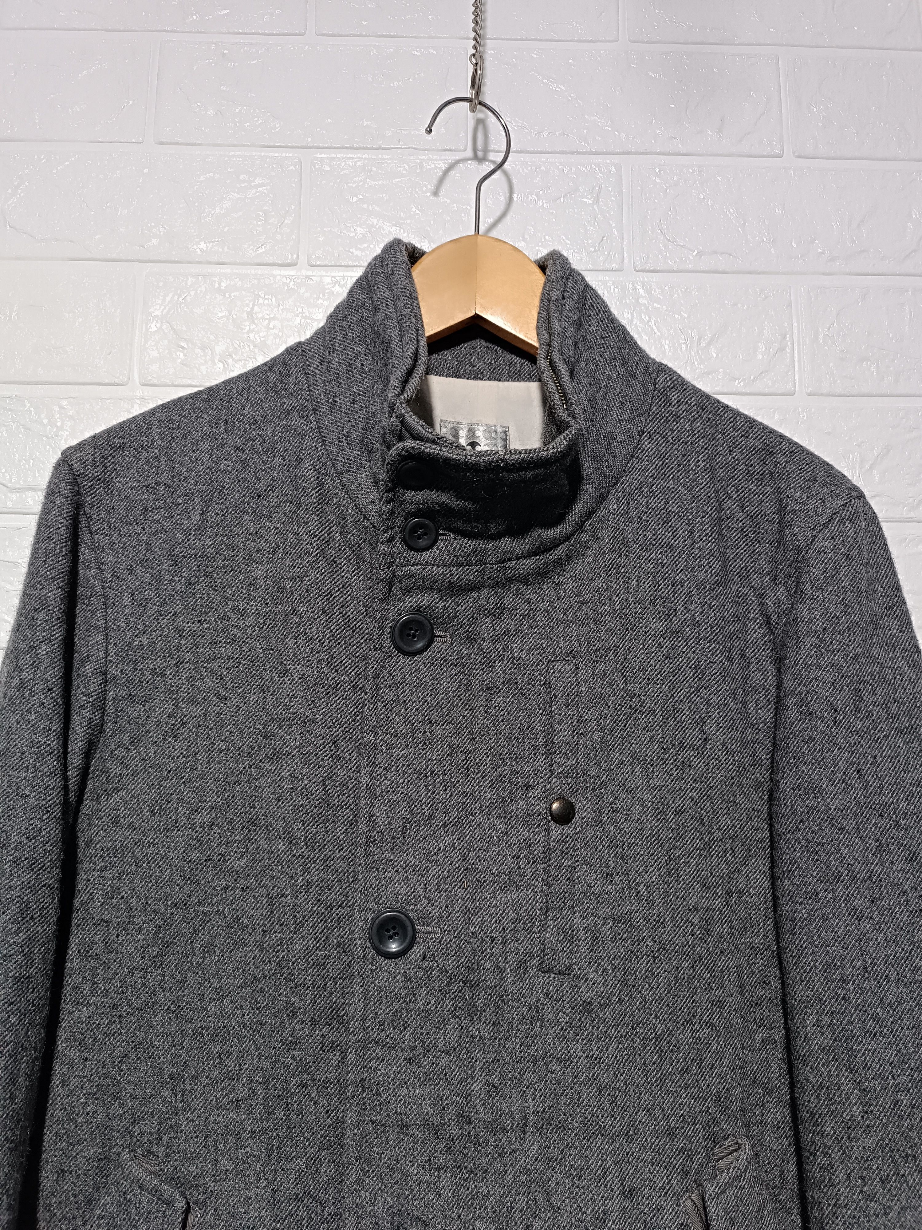 Japanese Brand Vintage Takeo Kikuchi Wool Stand Collar Coat Jacket Size US M / EU 48-50 / 2 - 3 Thumbnail