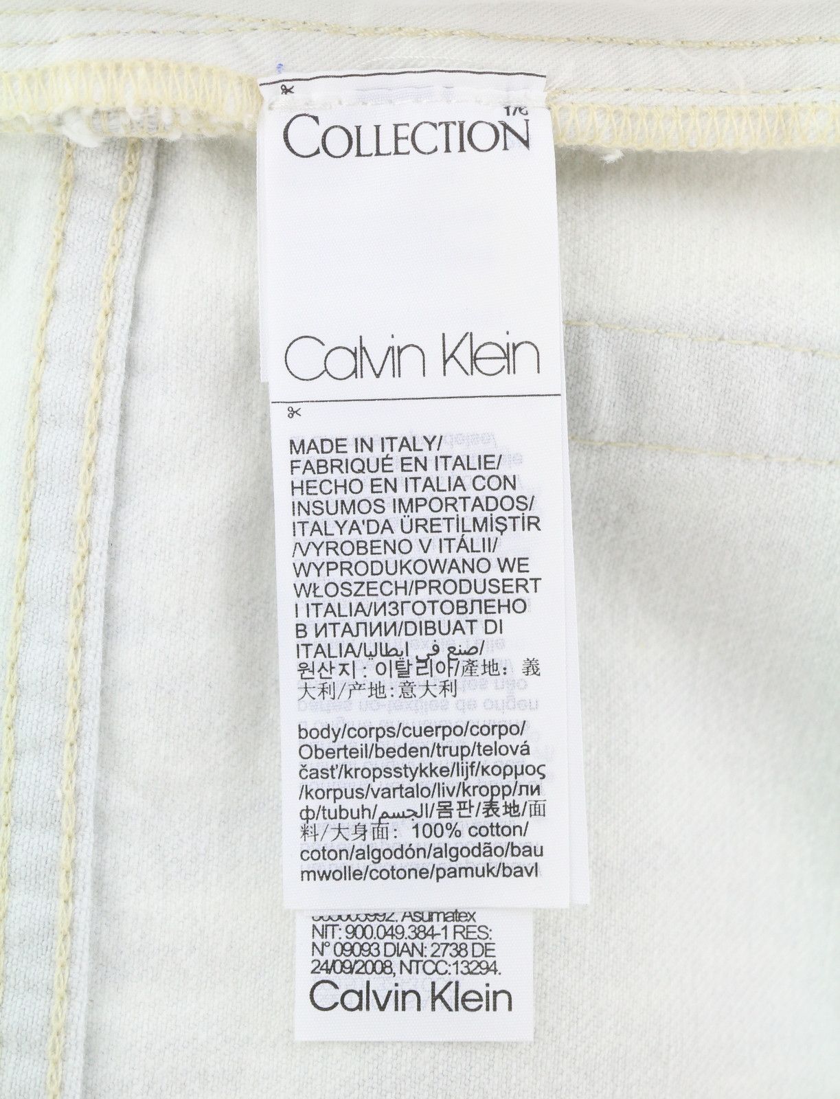 Calvin Klein W29/L32 White Faded Relaxed Straight Denim 87839 Size 29" - 8 Thumbnail