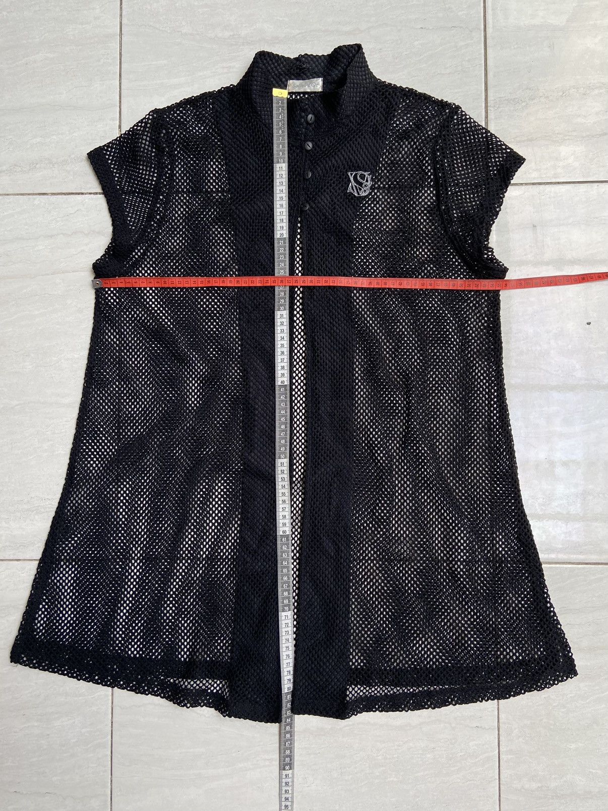 Designer × Japanese Brand SOLIEL D’OR Black Mesh T-shirt Size US M / EU 48-50 / 2 - 2 Thumbnail