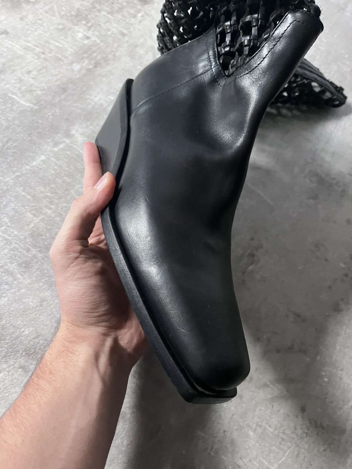 Ann Demeulemeester Ann Demeulemeester F/W 2019 Leather Net Boots Size US 10 / IT 40 - 18 Thumbnail