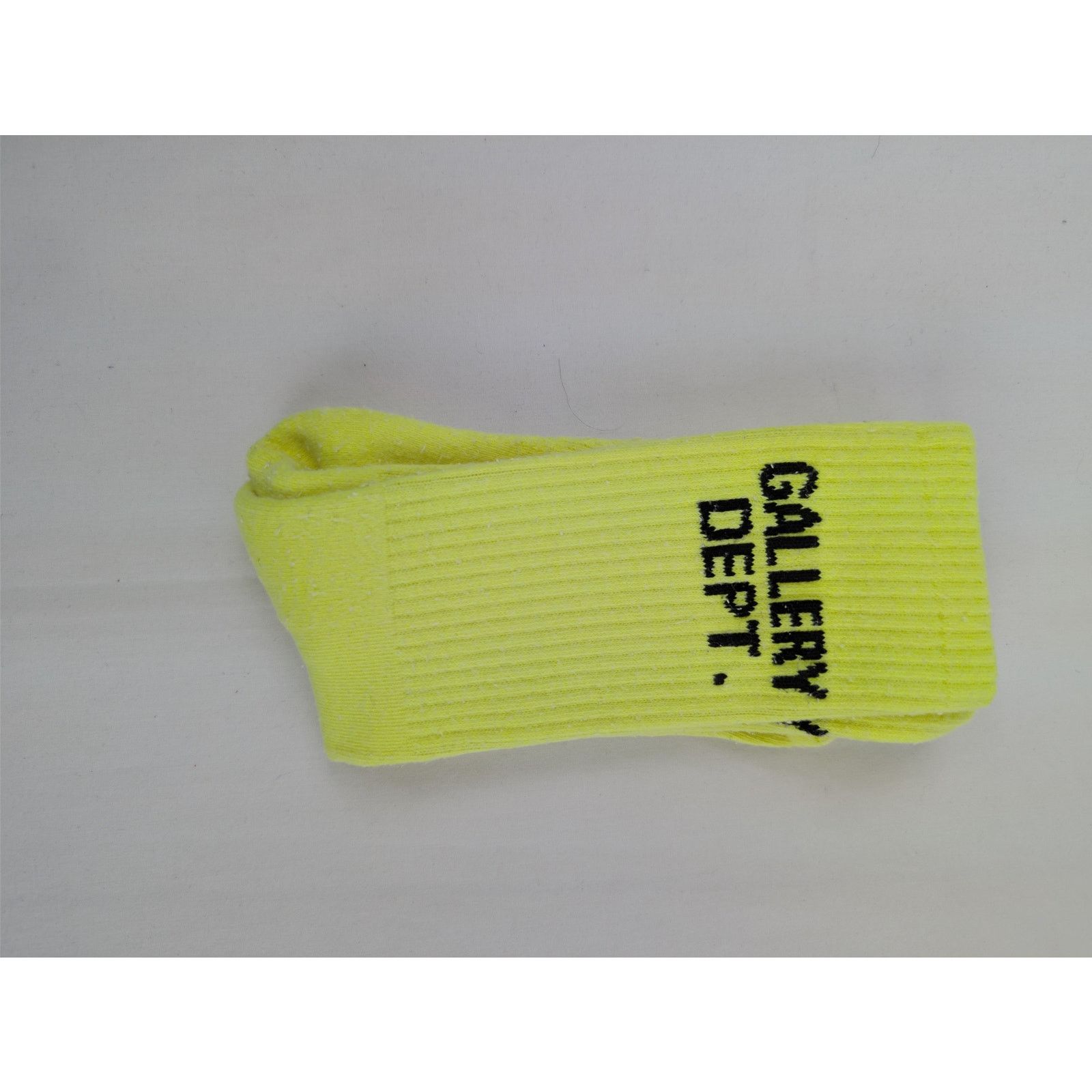 Gallery Dept. o1rshd1 Q:5 / Size: OS/ Gallery Dept. Logo Socks Fluo Yellow Size ONE SIZE - 6 Thumbnail