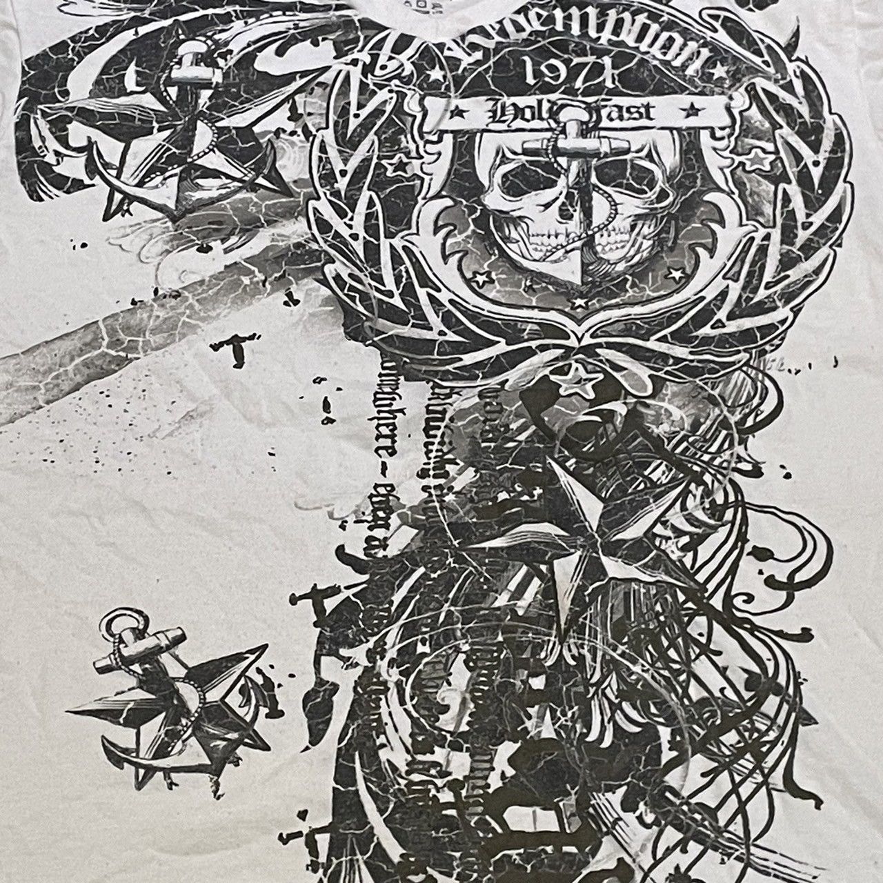 Affliction × Ed Hardy × Tapout Rare Wings Cross Tee Y2K Affliction Style Size US XL / EU 56 / 4 - 2 Thumbnail