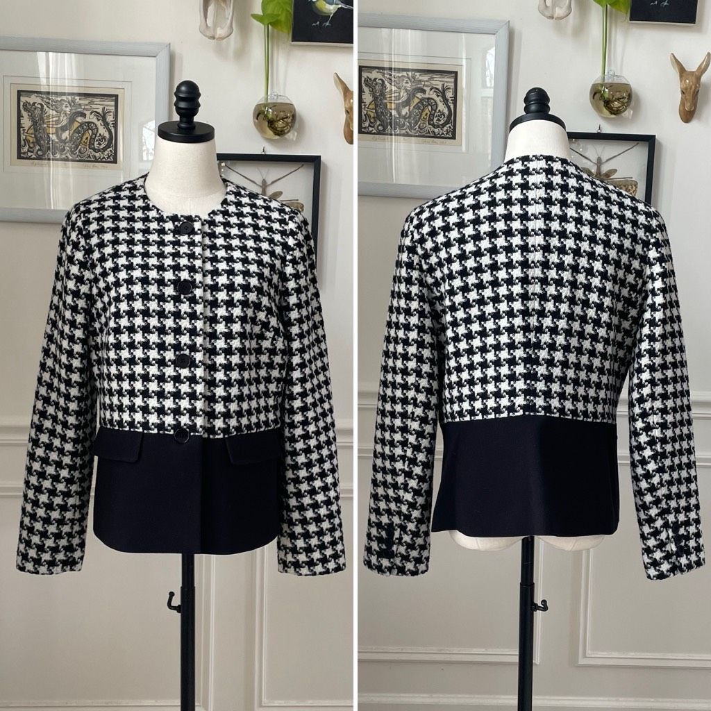Other Talbots Jewel Neck Blazer Houndstooth 8 Size M / US 6-8 / IT 42-44 - 1 Thumbnail