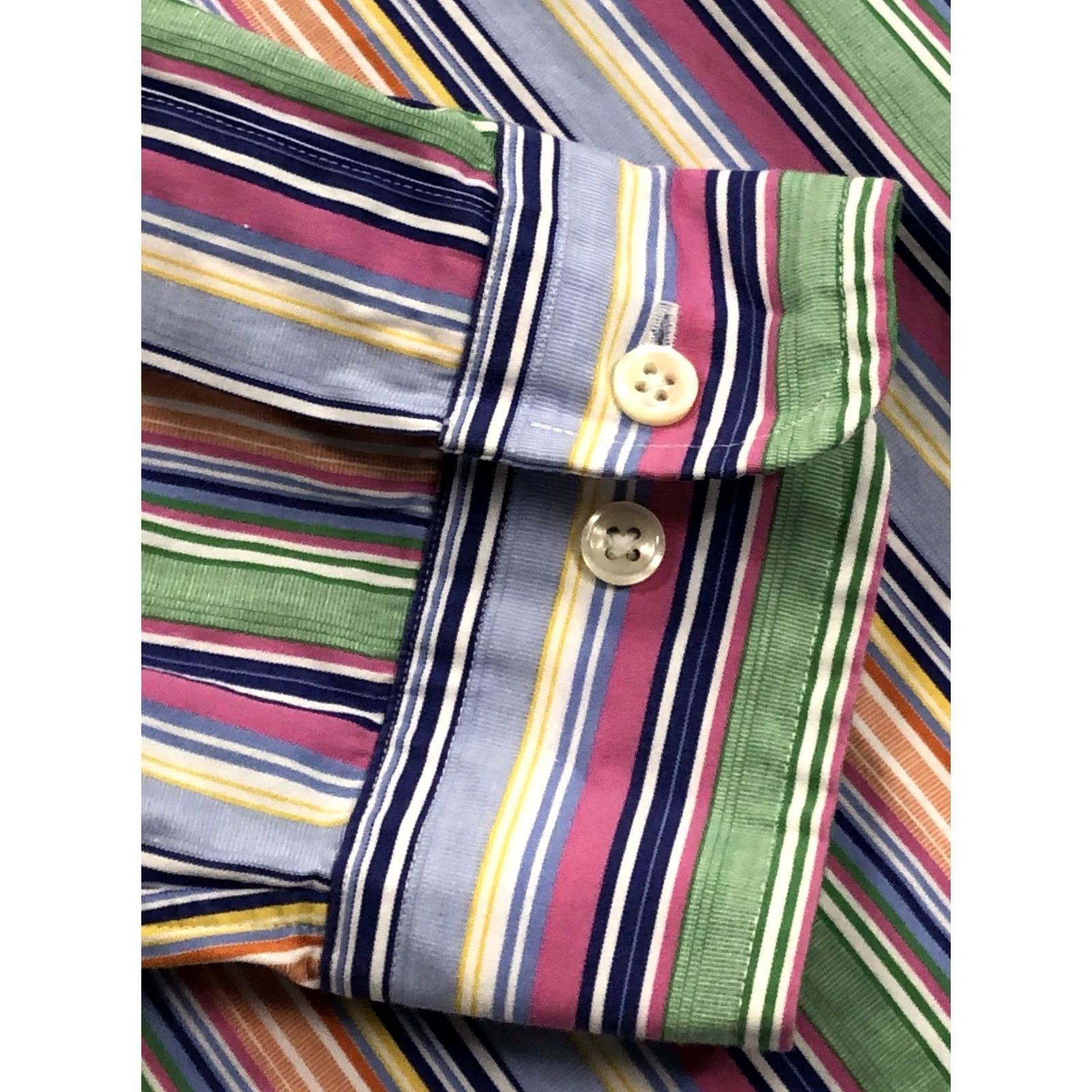 Ralph Lauren Ralph Lauren Polo Long Sleeve Button Shirt Striped Classic Fit 16 1/2 32/33 Men Mens Dress Shirt Pony Multicolor Ser Size US XL / EU 56 / 4 - 7 Thumbnail