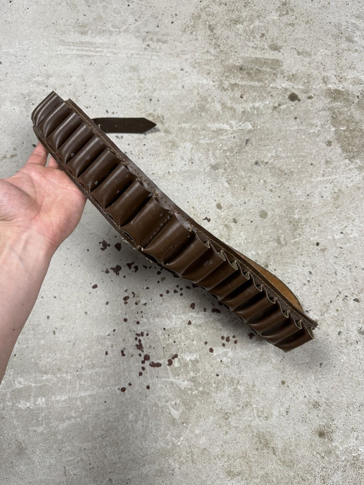 Vintage Vintage Brown Leather Ammo Bullet Cartridge Belt Made in Ger Size ONE SIZE - 2 Thumbnail