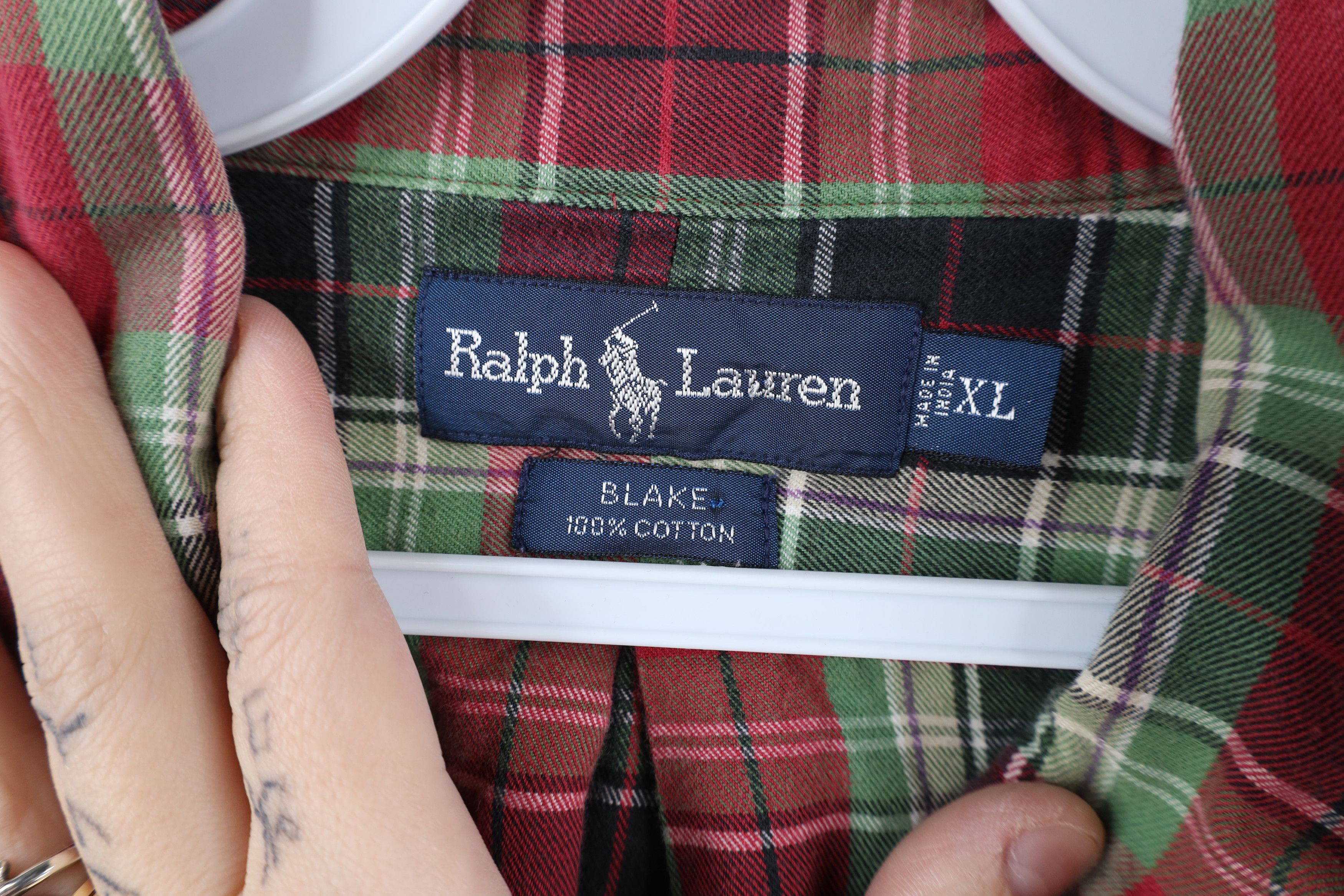 Ralph Lauren × Vintage Vintage 90s Ralph Lauren Collared Flannel Button Down Shirt Size US XL / EU 56 / 4 - 7 Thumbnail