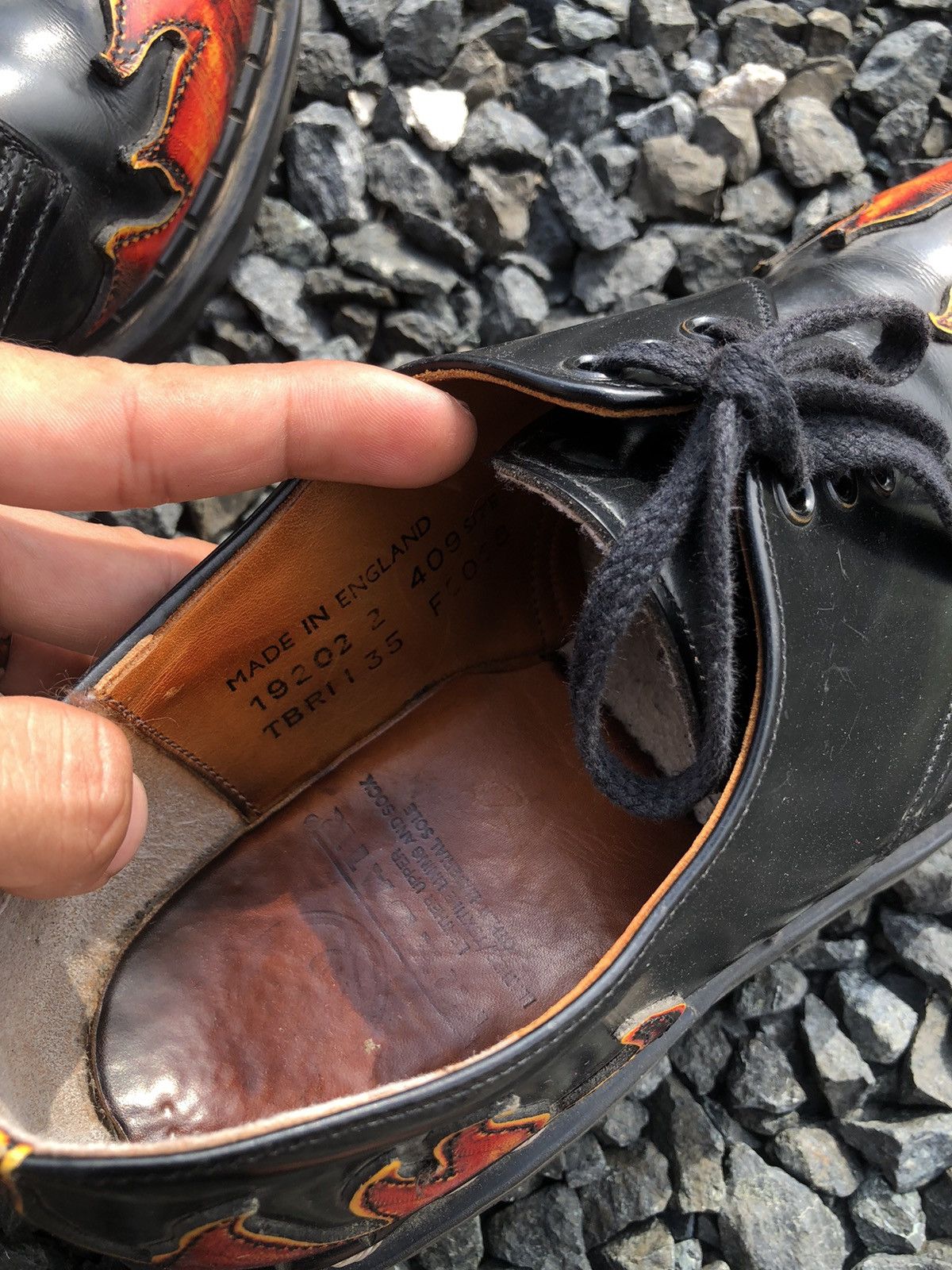Designer × Vintage Vintage rockabilly tradeair doc marten flamed leather Size US 9 / EU 42 - 5 Thumbnail