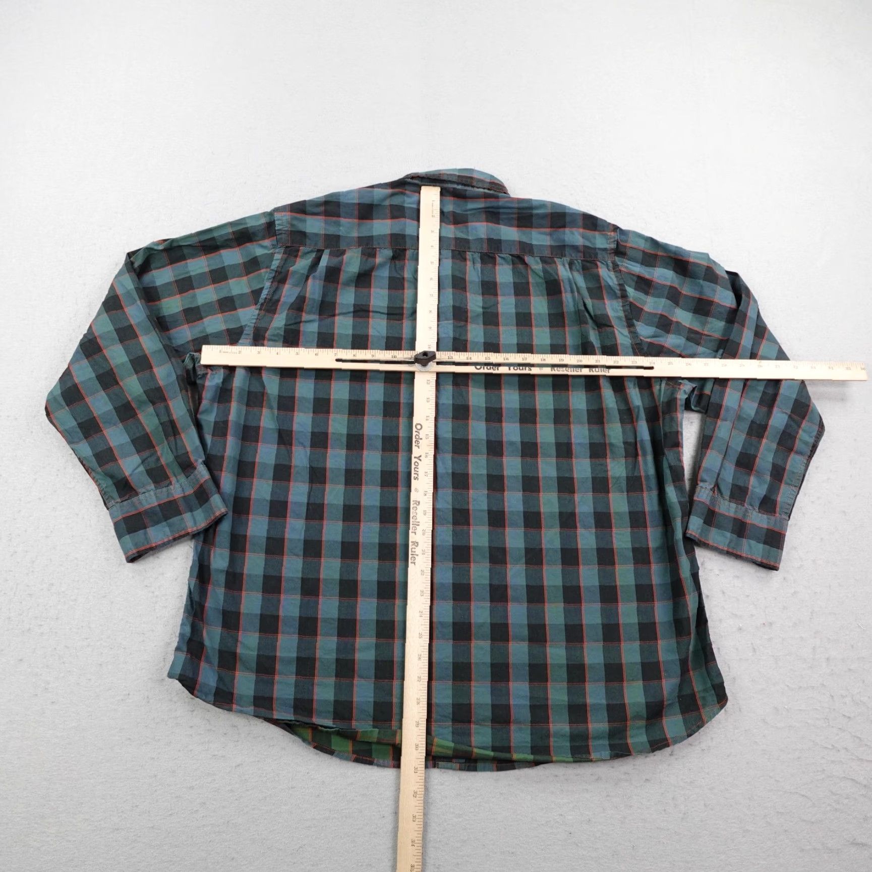 Carbon2Cobalt Carbon 2 Cobalt Shirt Mens XL Green Blue Plaid Long Sleeve Button-Up Outdoors Size US XL / EU 56 / 4 - 4 Thumbnail