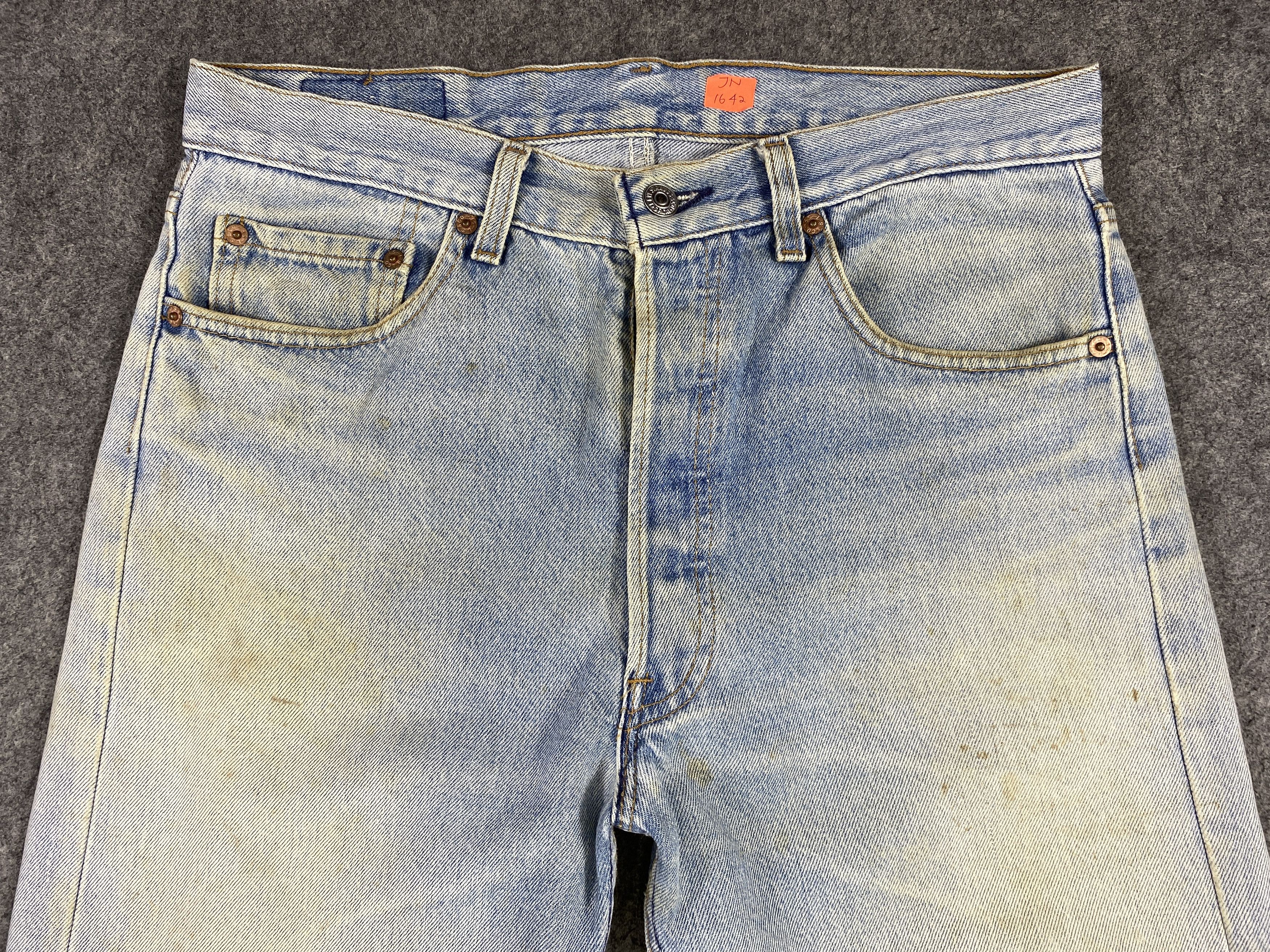 Levi's 90's Light Blue Wash Vintage Levi's 501 USA 31x27.5 JN1642 Size US 31 - 3 Thumbnail