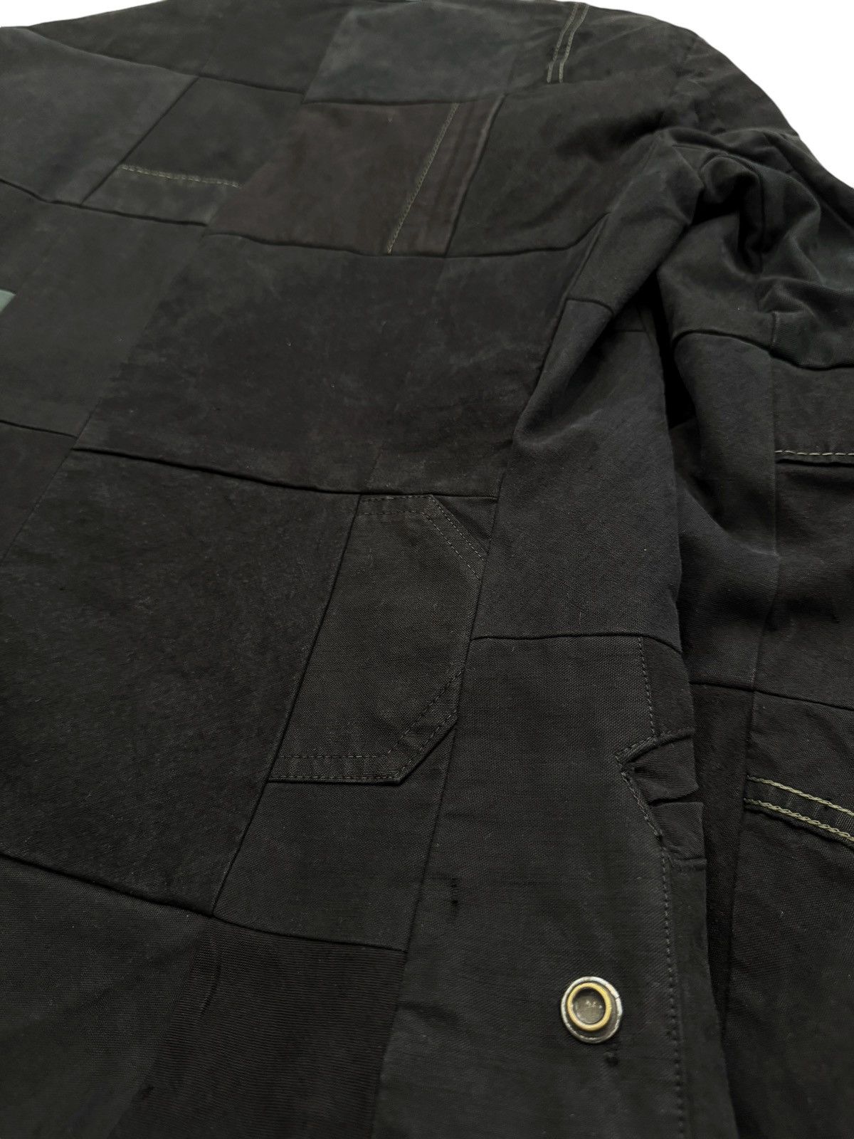 Greg Lauren Sz1 1/1 Black Workwear Tux Ollie Blazer Patchwork Jacket Size US S / EU 44-46 / 1 - 10 Thumbnail