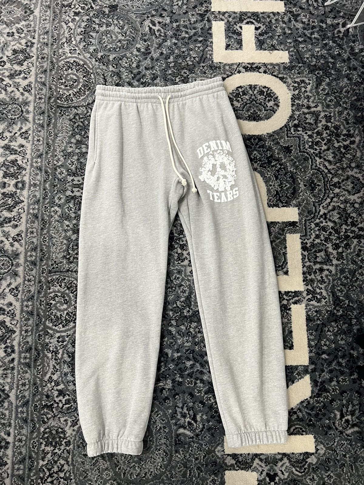 Image of Denim Tears “University” Sweatpants - Size XL - (Grey), Men's