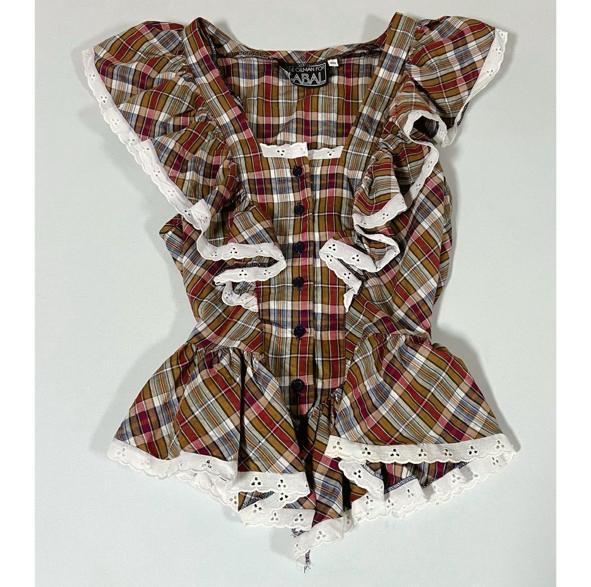 Diane von Furstenberg Diane Gilman Plaid Button-Down Top Shirt Blouse Size 9/10 ♥️✨ Size M / US 6-8 / IT 42-44 - 1 Thumbnail
