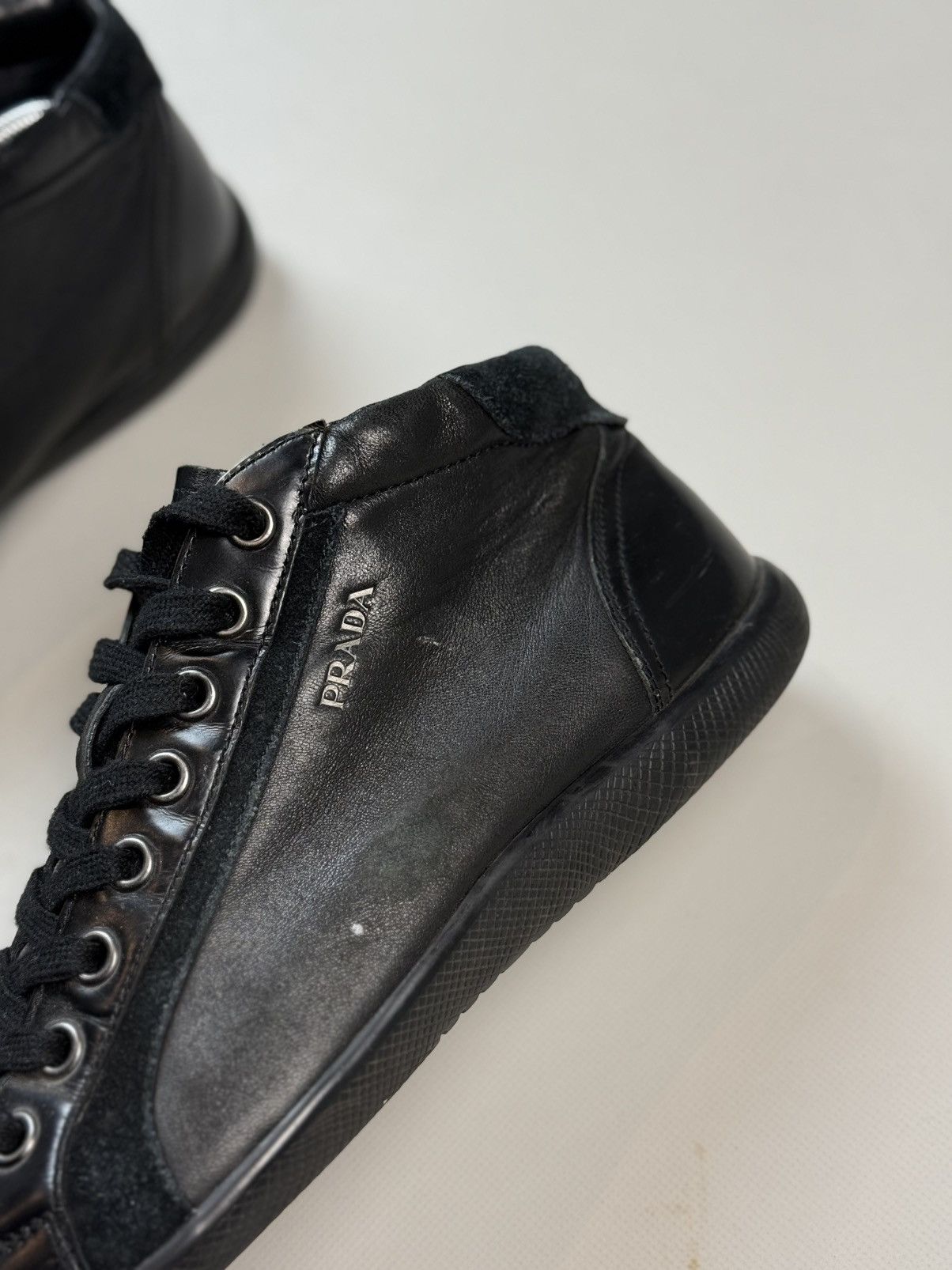 Prada Prada Men’s Leather Casual Mid Lace Up Sneakers Shoes Size US 10 / EU 43 - 14 Thumbnail