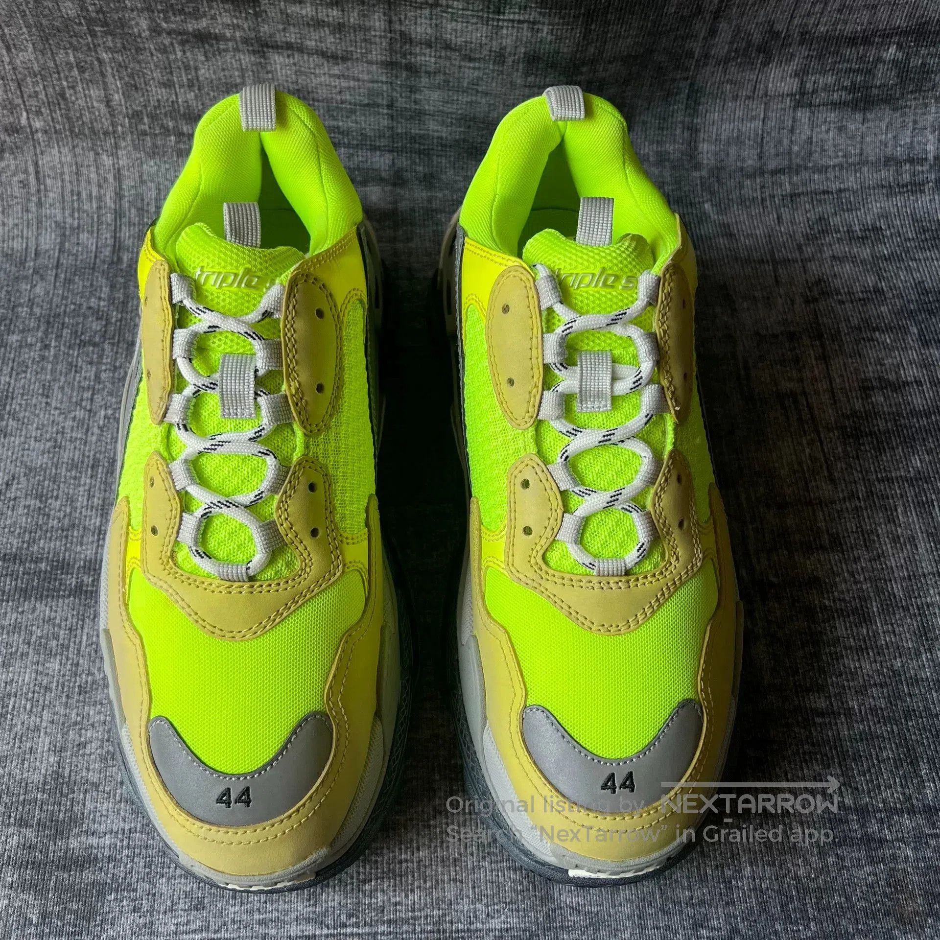 Balenciaga Balenciaga Triple S Sneakers in Neon Yellow/Gray. Size US 10 / EU 43 - 2 Thumbnail