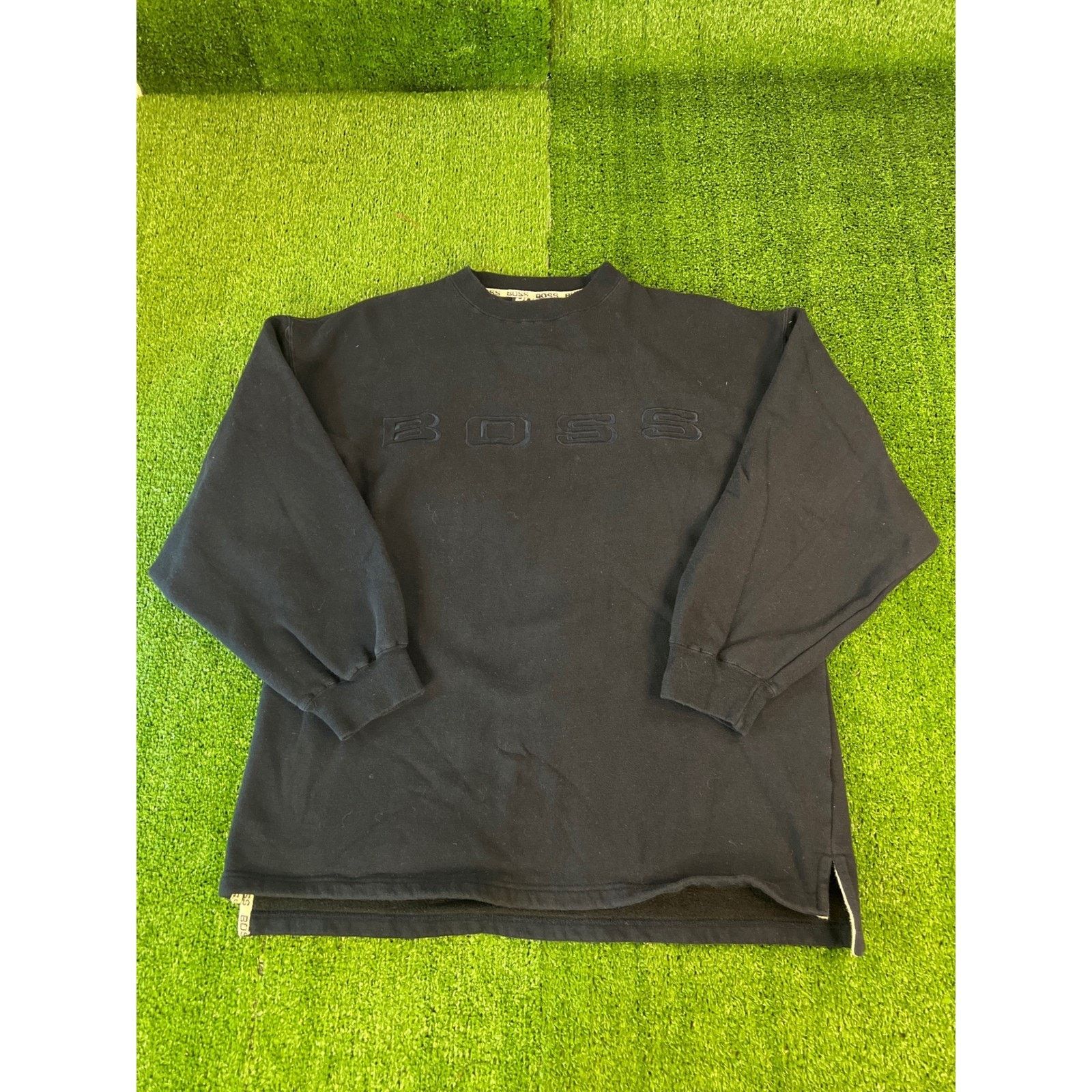 Hugo Boss Hugo Boss Mens Dark Blue Tonal Sweatshirt Pullover L Size US L / EU 52-54 / 3 - 1 Thumbnail