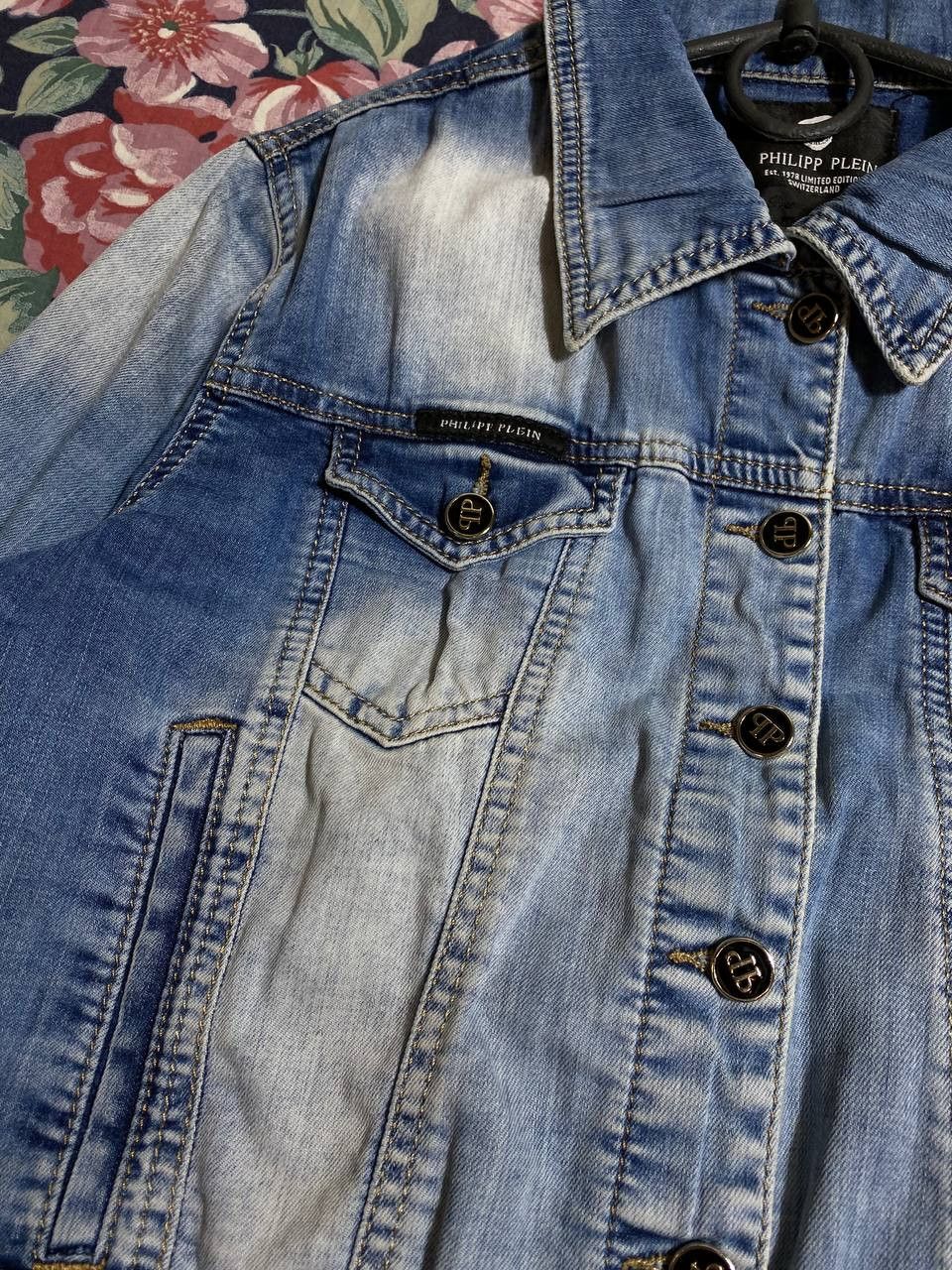 Philipp Plein × Vintage 🔥RARE🔥 PHILIPP PLEIN VINTAGE BASIC DENIM JACKET Size US M / EU 48-50 / 2 - 21 Thumbnail