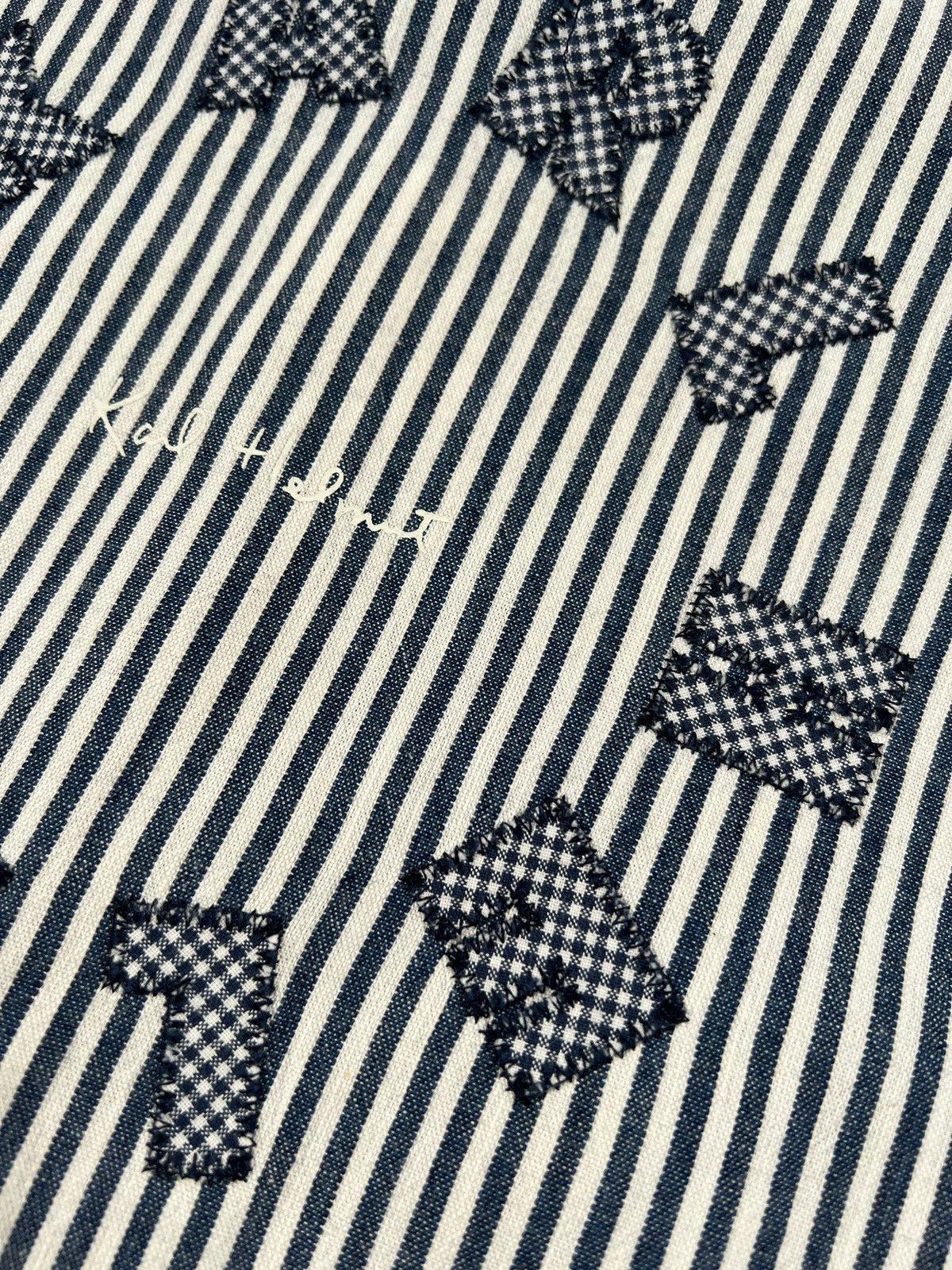 Japanese Brand × Karl Helmut × Vintage 1990 Karl Helmut Hickory Stripes Chore Jacket Size US L / EU 52-54 / 3 - 9 Thumbnail