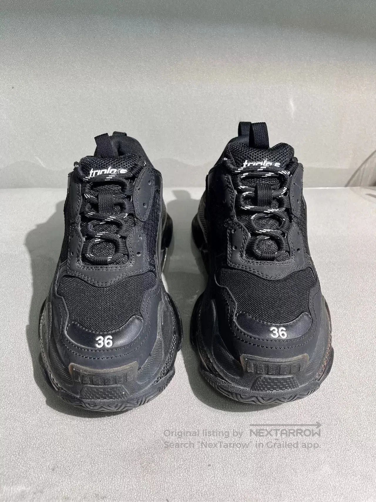 Balenciaga Balenciaga Triple S All-Black Sneakers Size 36. Size US 5 / IT 35 - 2 Thumbnail
