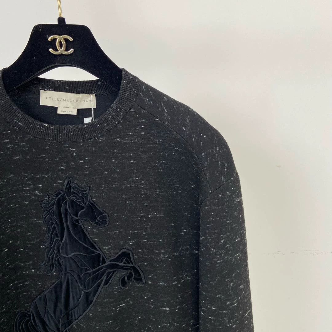 Stella McCartney Stella McCartney Black Crewneck Sweatshirt Size XS / US 0-2 / IT 36-38 - 3 Thumbnail