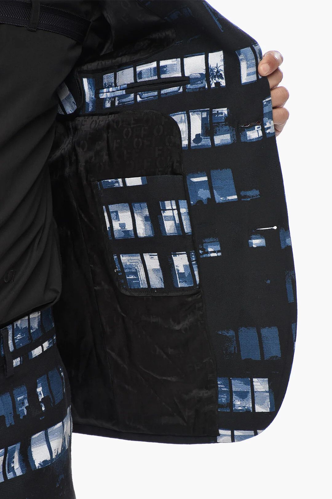 Off-White og1mm0426 Cotton-Blend Blazer in Black Size US M / EU 48-50 / 2 - 5 Thumbnail