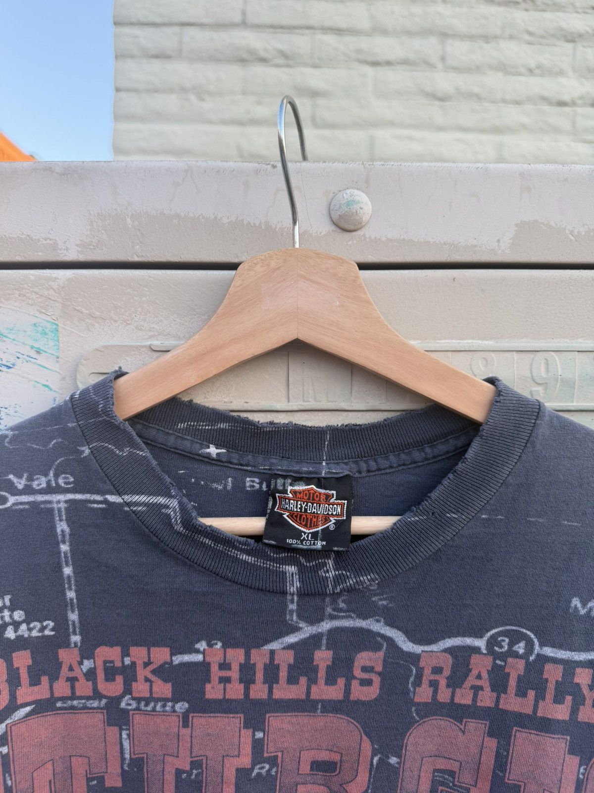 Harley Davidson 1992 Harley Davidson Sturgis Faded AOP Size US XL / EU 56 / 4 - 5 Thumbnail